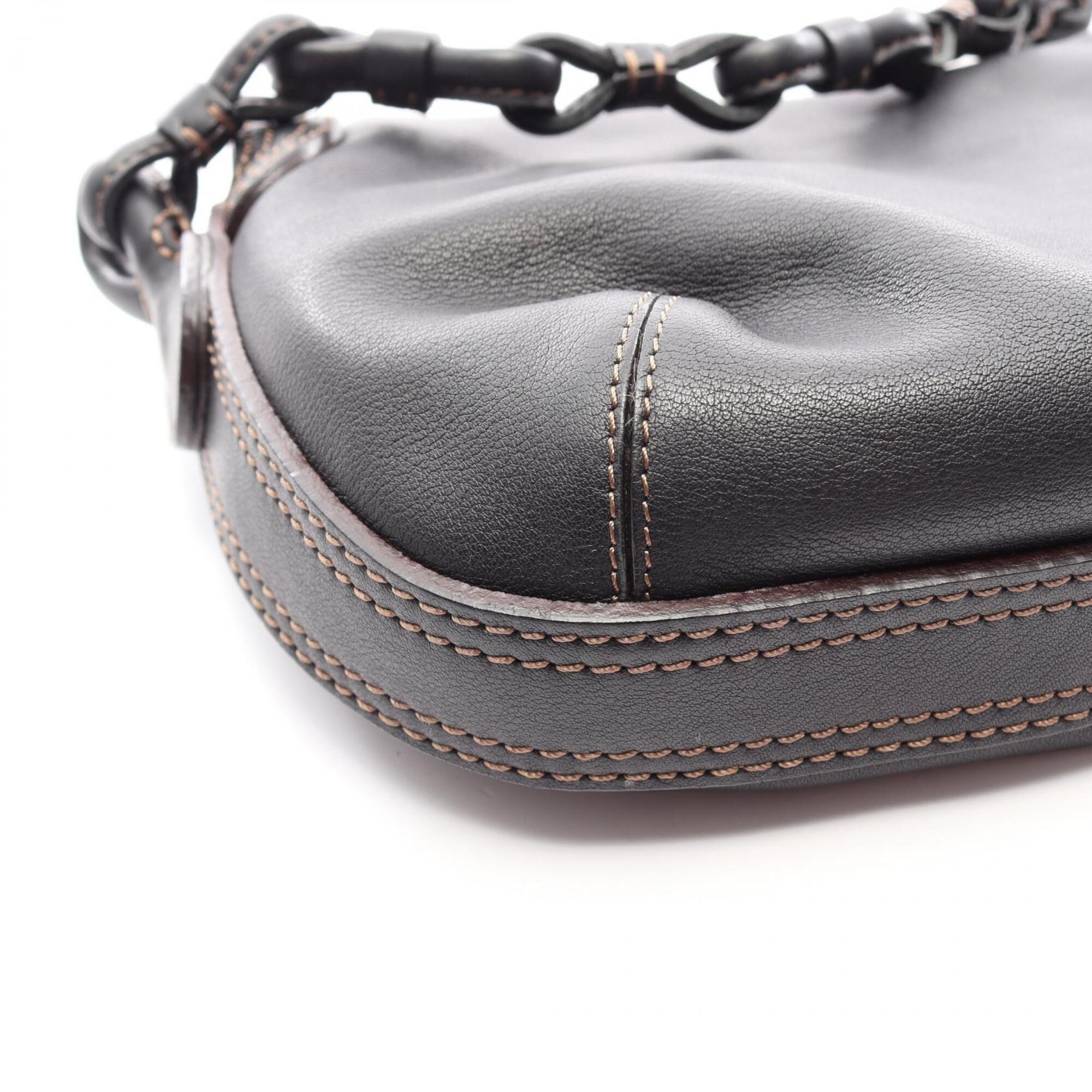 Loewe Black Leather Handbag Shoulder Bag (Pre-Owned)