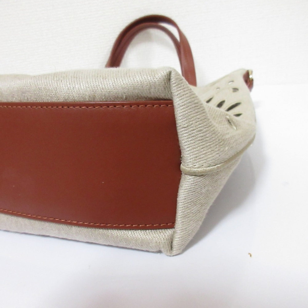 Chloé Beige Brown Shoulder Bag Tote Bag (Pre-Owned)