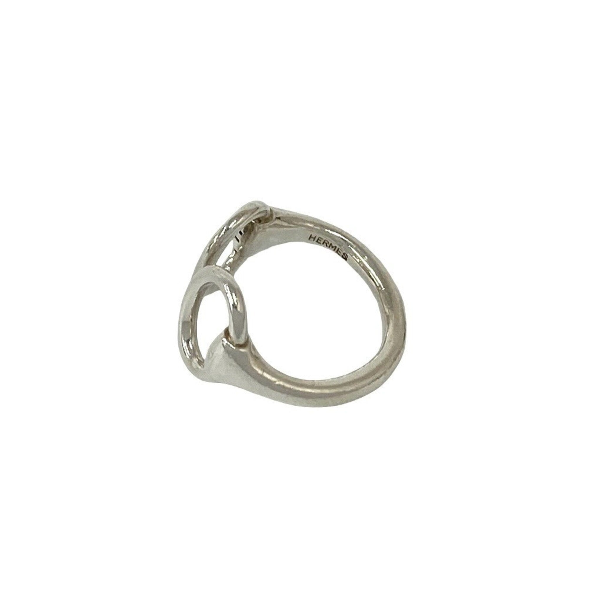 Hermes Silver Silver 925 Band Ring (Pre-Owned)
