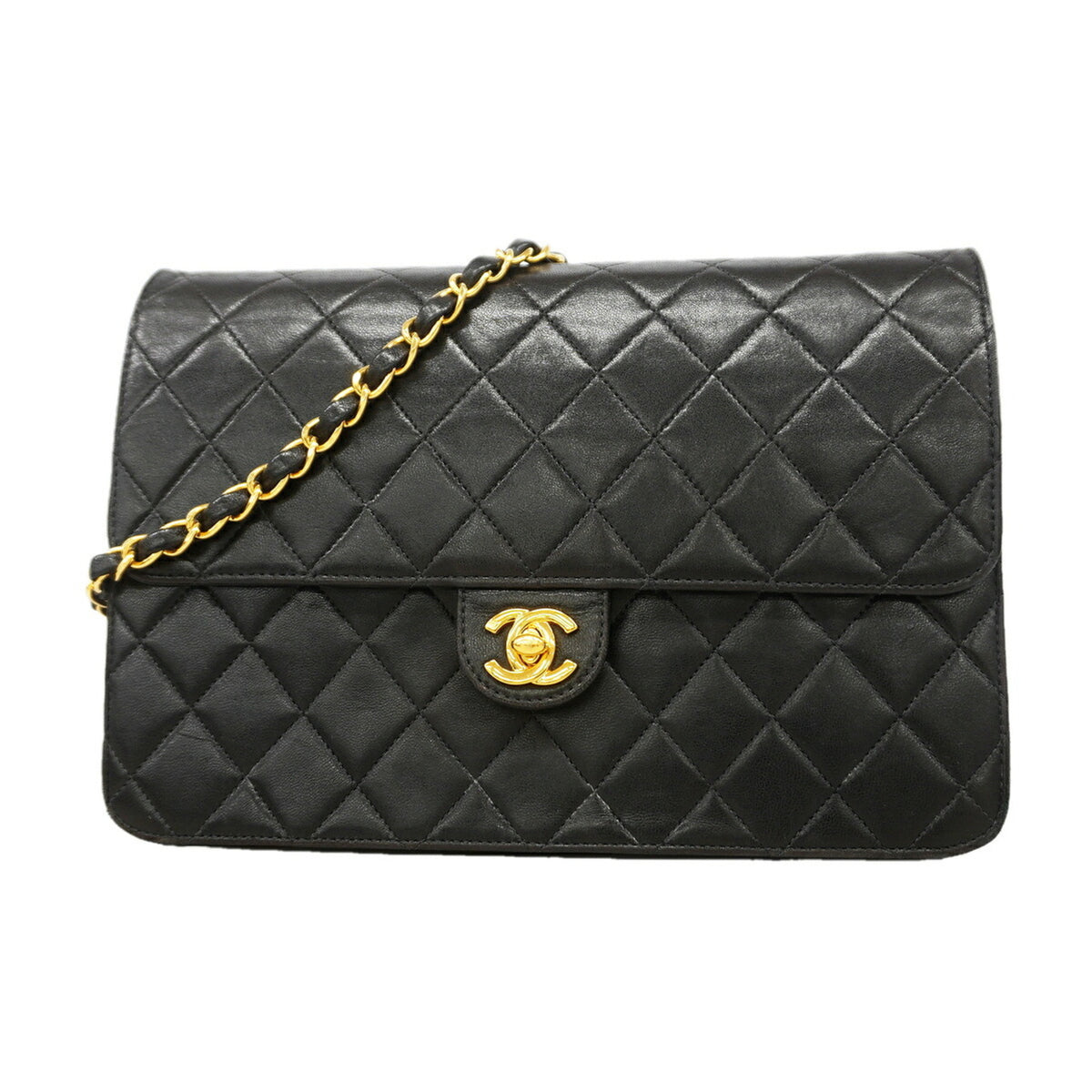 Chanel Black Leather Shoulder Bag (Pre-Owned)