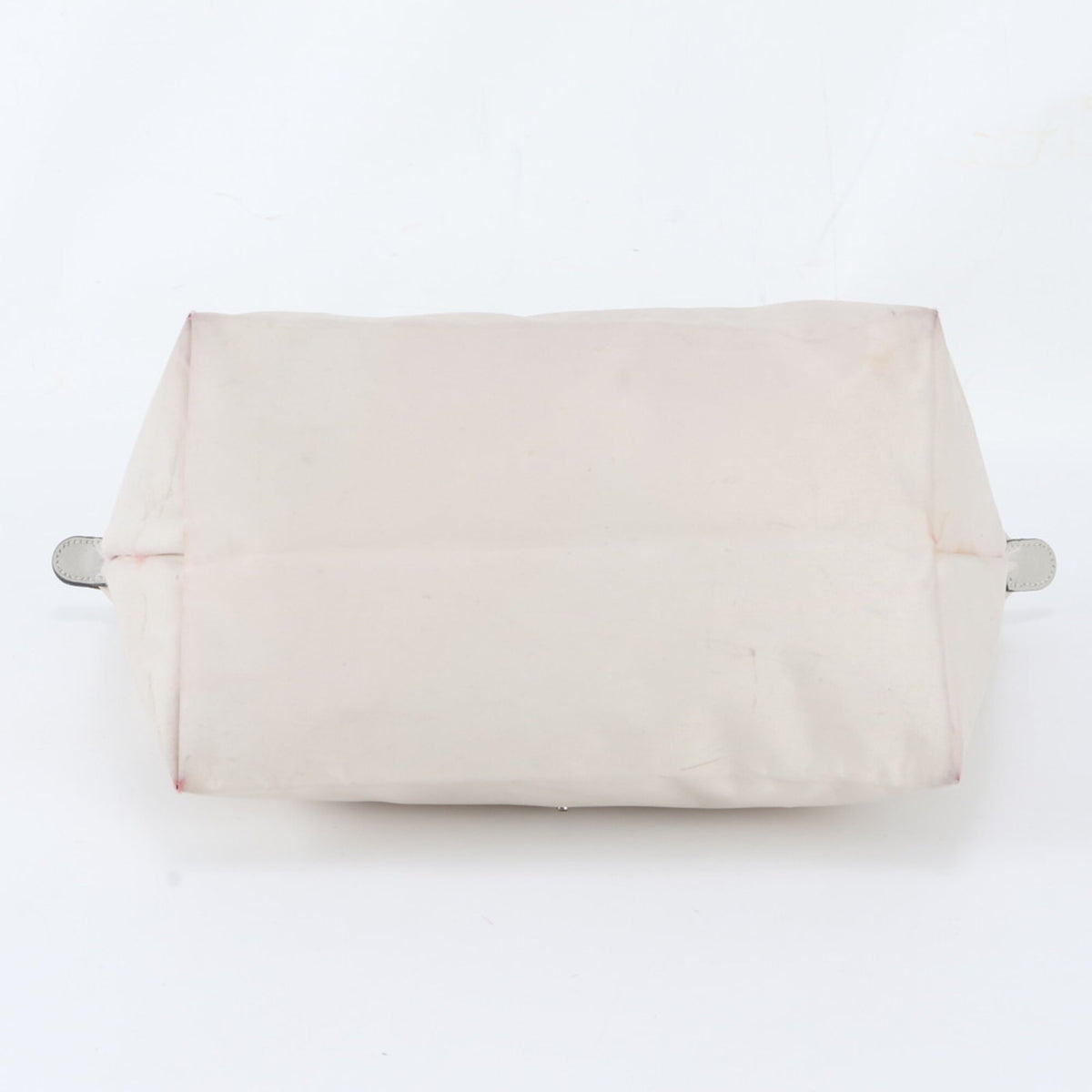 Longchamp Le Pliage Pink Beige Leather Nylon Handbag Shoulder Bag Tote Bag (Pre-Owned)