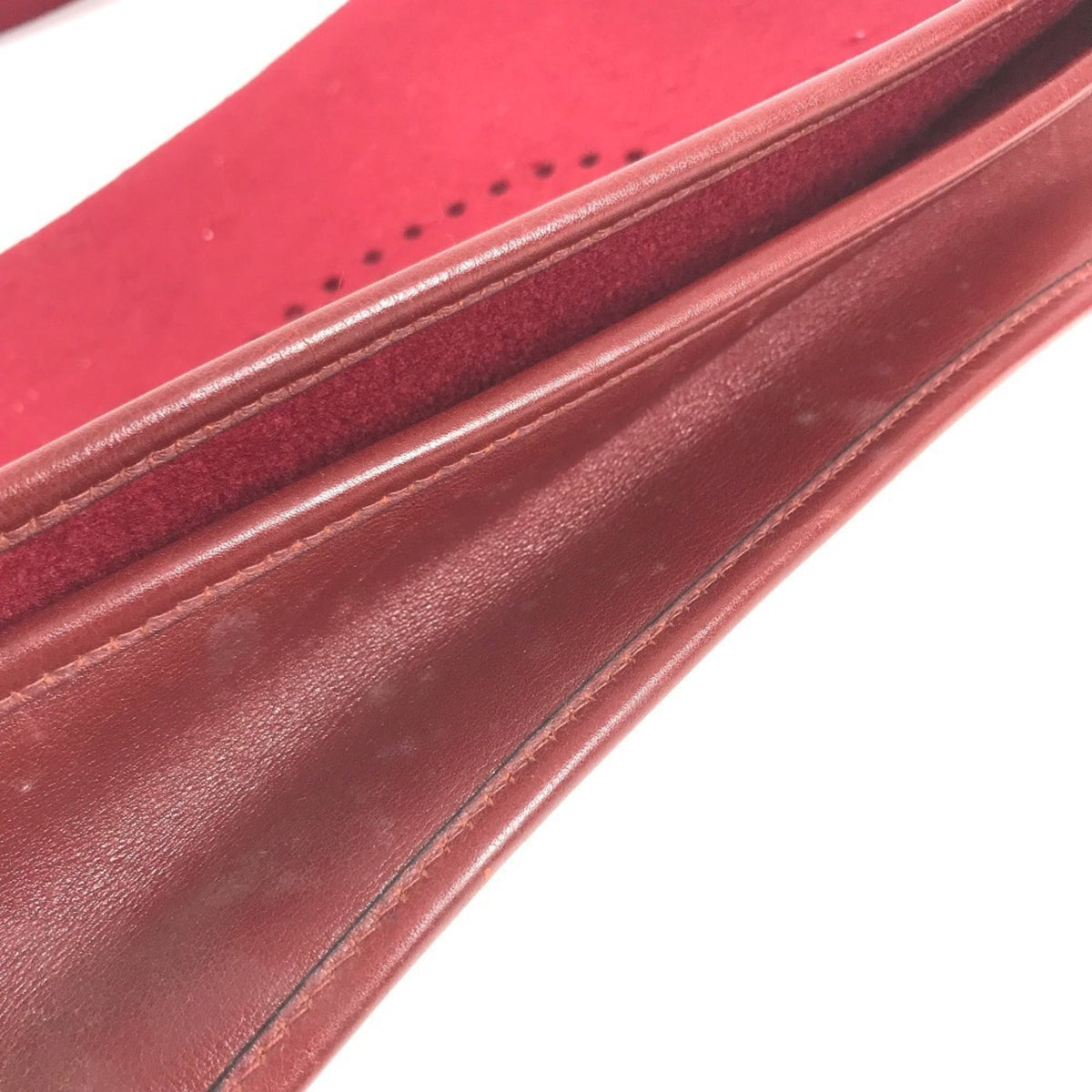 Hermes Red Color Felt Leather Shoulder Bag (Pre-Owned)