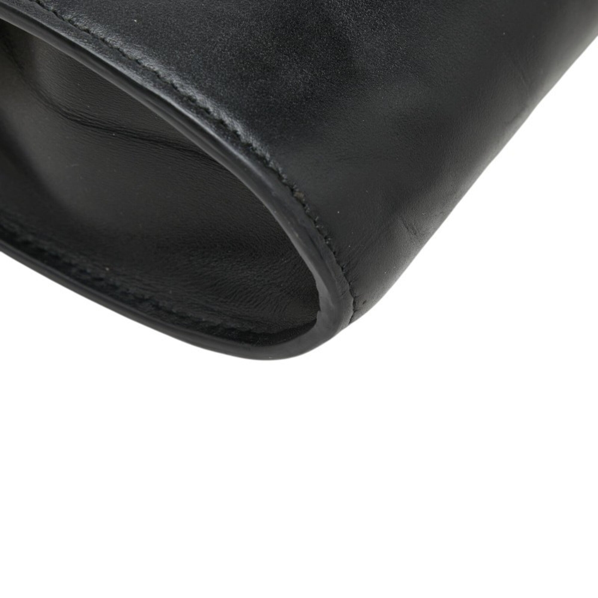 Gucci Black Leather Handbag Shoulder Bag (Pre-Owned)