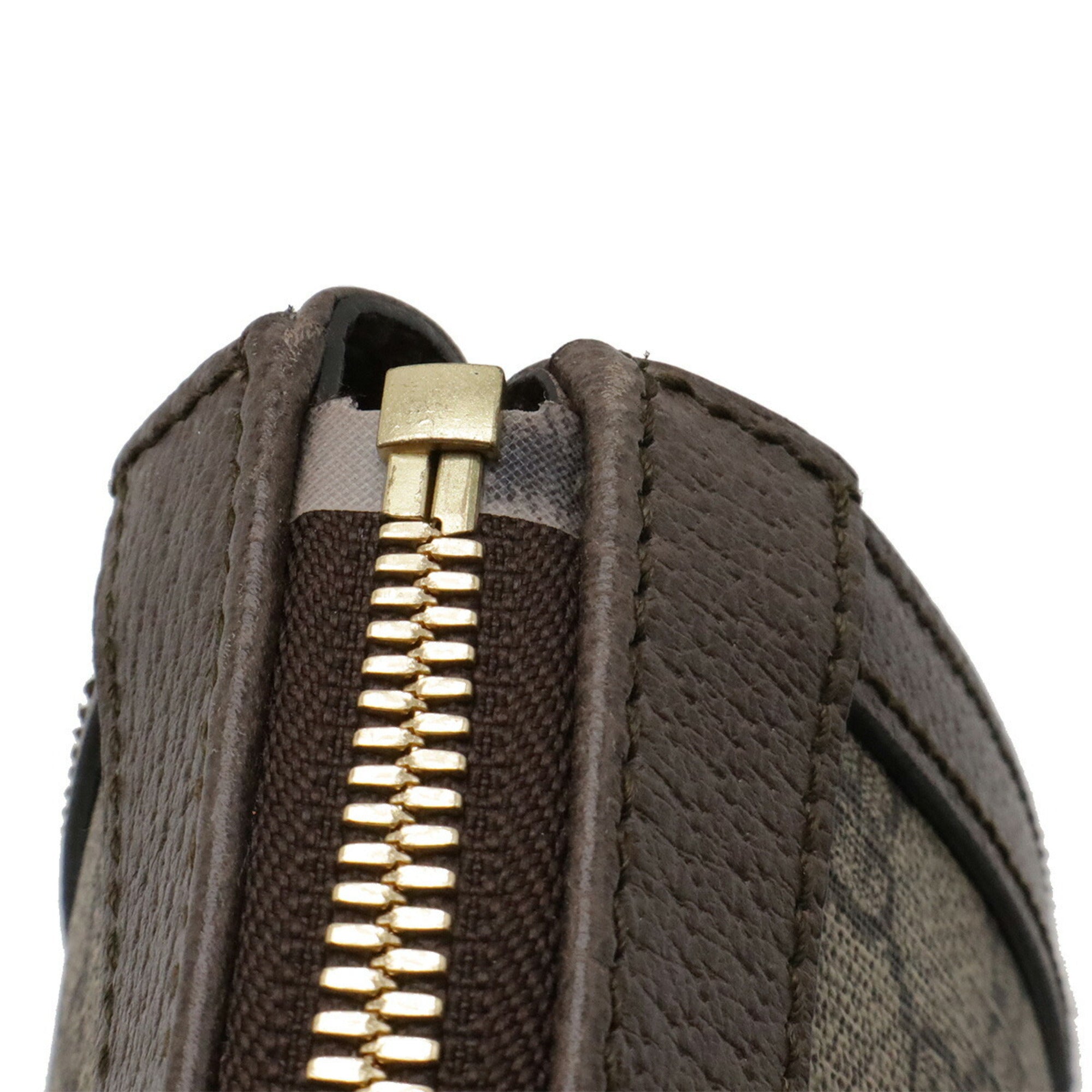 Gucci Beige Brown Green Red Color Gg Supreme Canvas Leather Handbag Shoulder Bag Tote Bag (Pre-Owned)