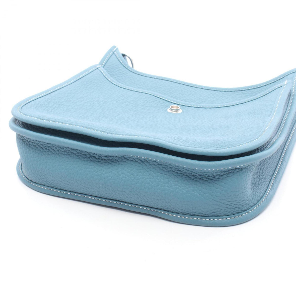 Hermes Blue Blue Jean Taurillon Clemence Leather Shoulder Bag (Pre-Owned)
