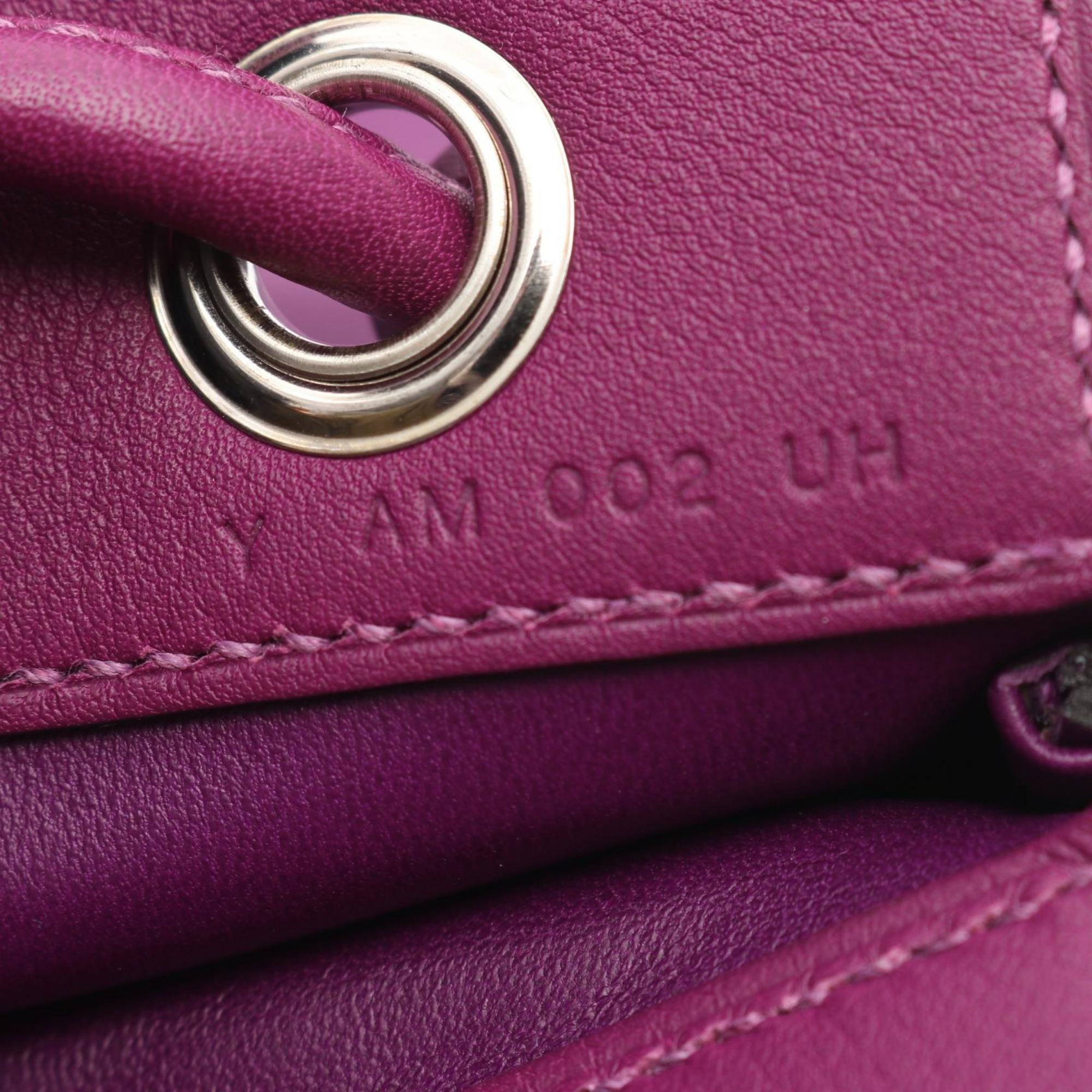 Hermes Anemone Purple Swift Leather Leather Handbag Shoulder Bag (Pre-Owned)