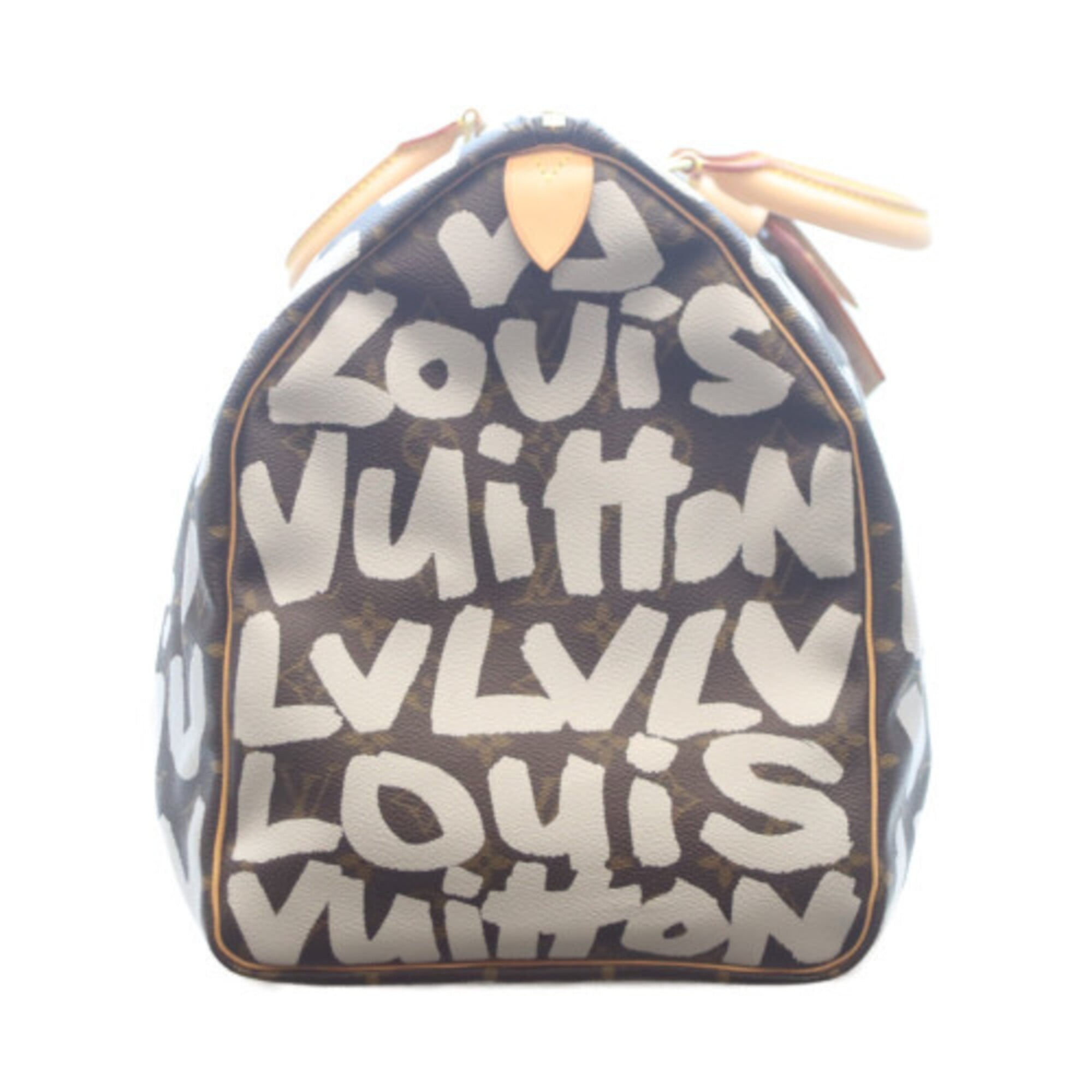 Louis Vuitton Monogram White Monogram Graffiti Boston Bag (Pre-Owned)