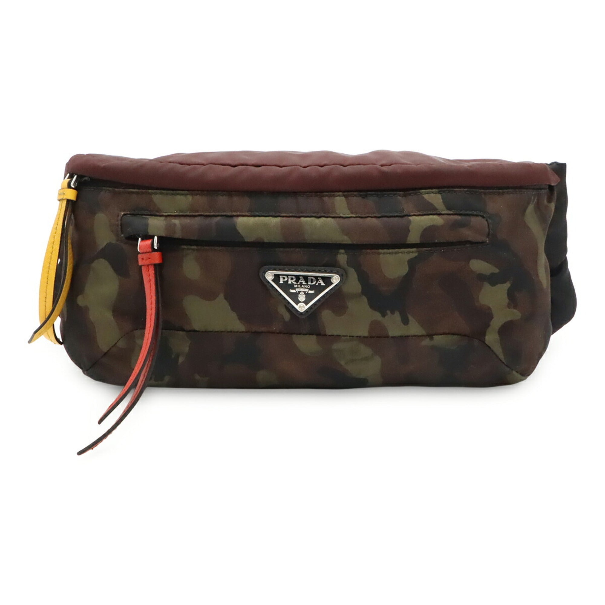 Prada Black Camouflage Green Nylon Pouch Sling Bag (Pre-Owned)