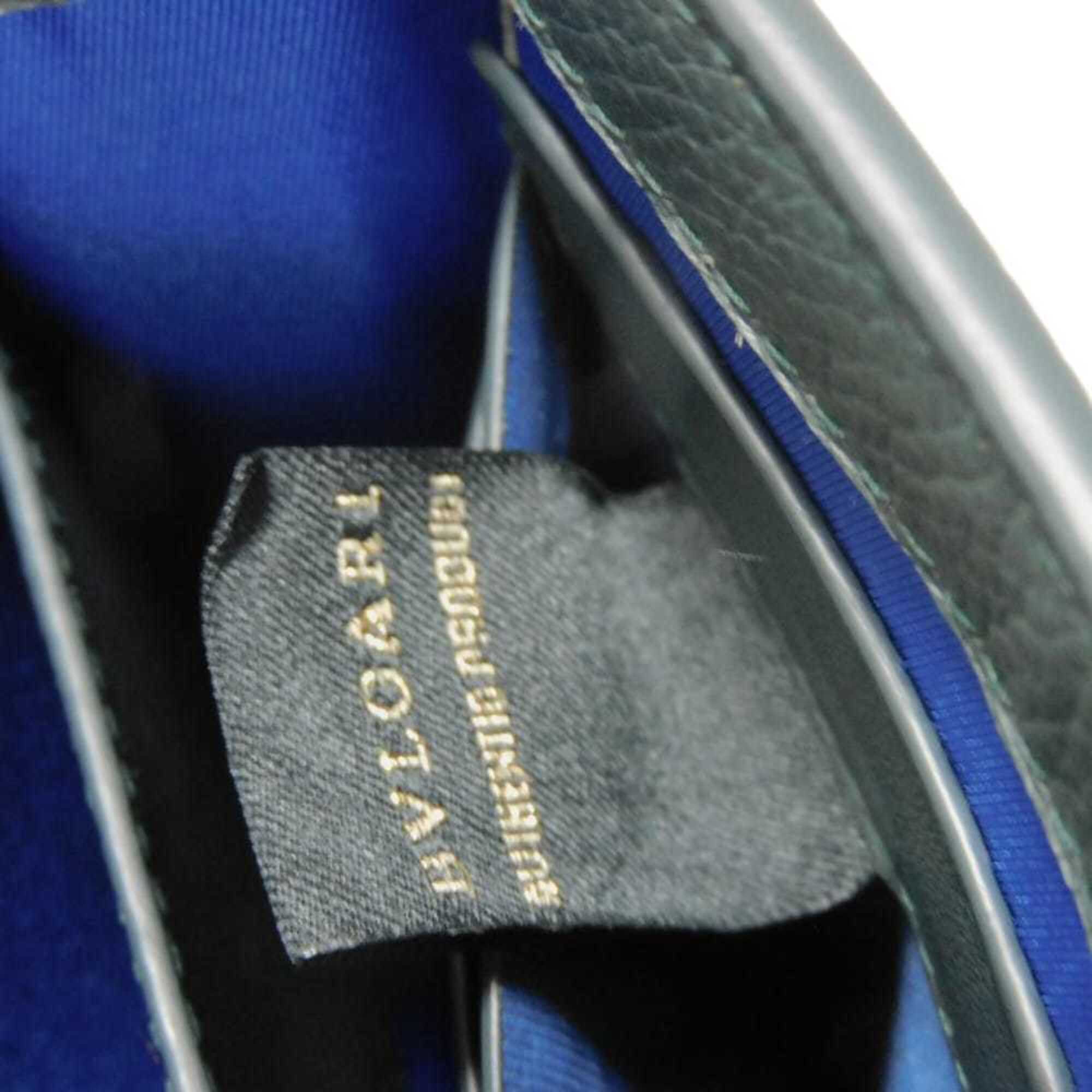 Bvlgari Dark Khaki Leather Pochette Shoulder Bag (Pre-Owned)