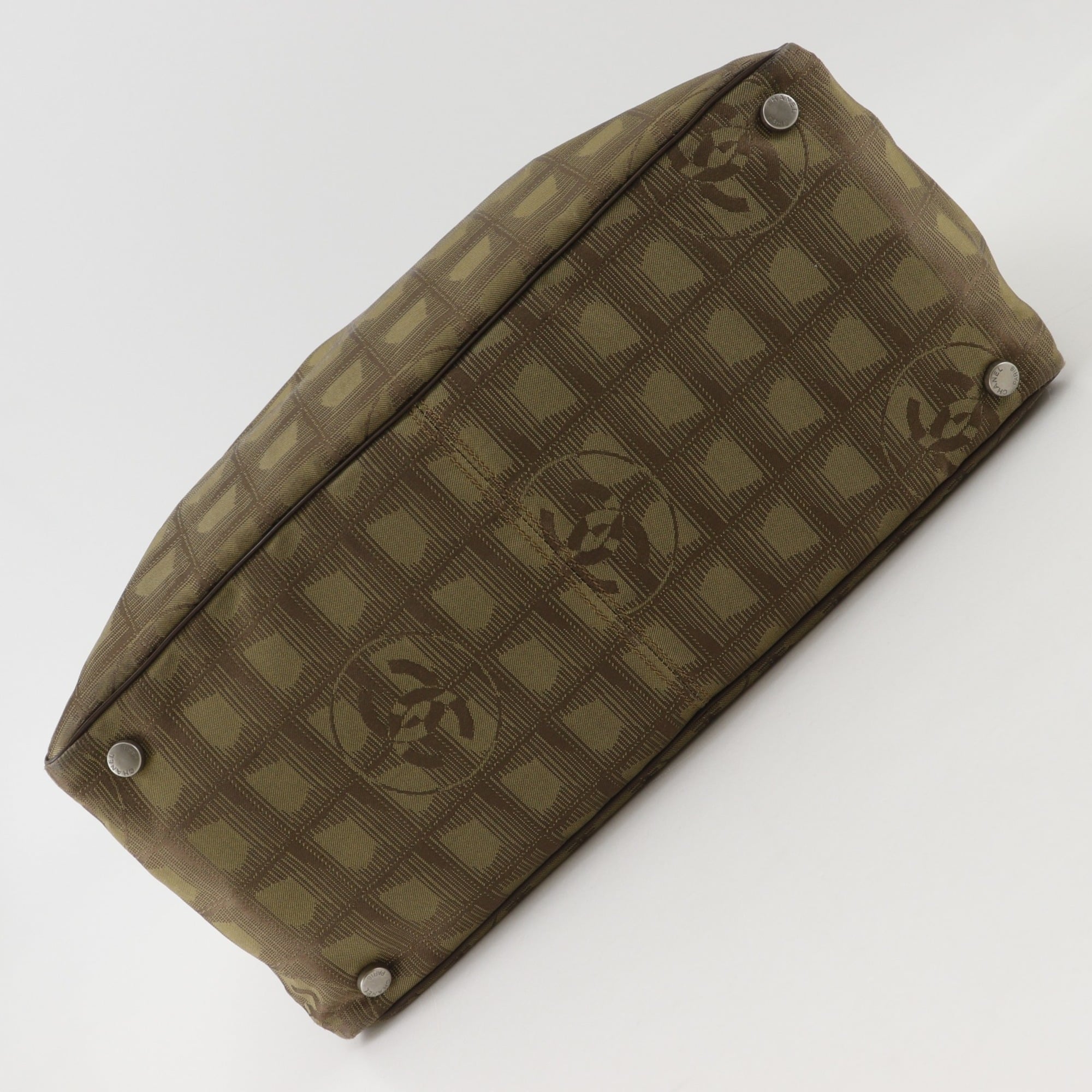 Chanel Khaki New Travel Line Tote Bag Weekend Bag (Pre-Owned)