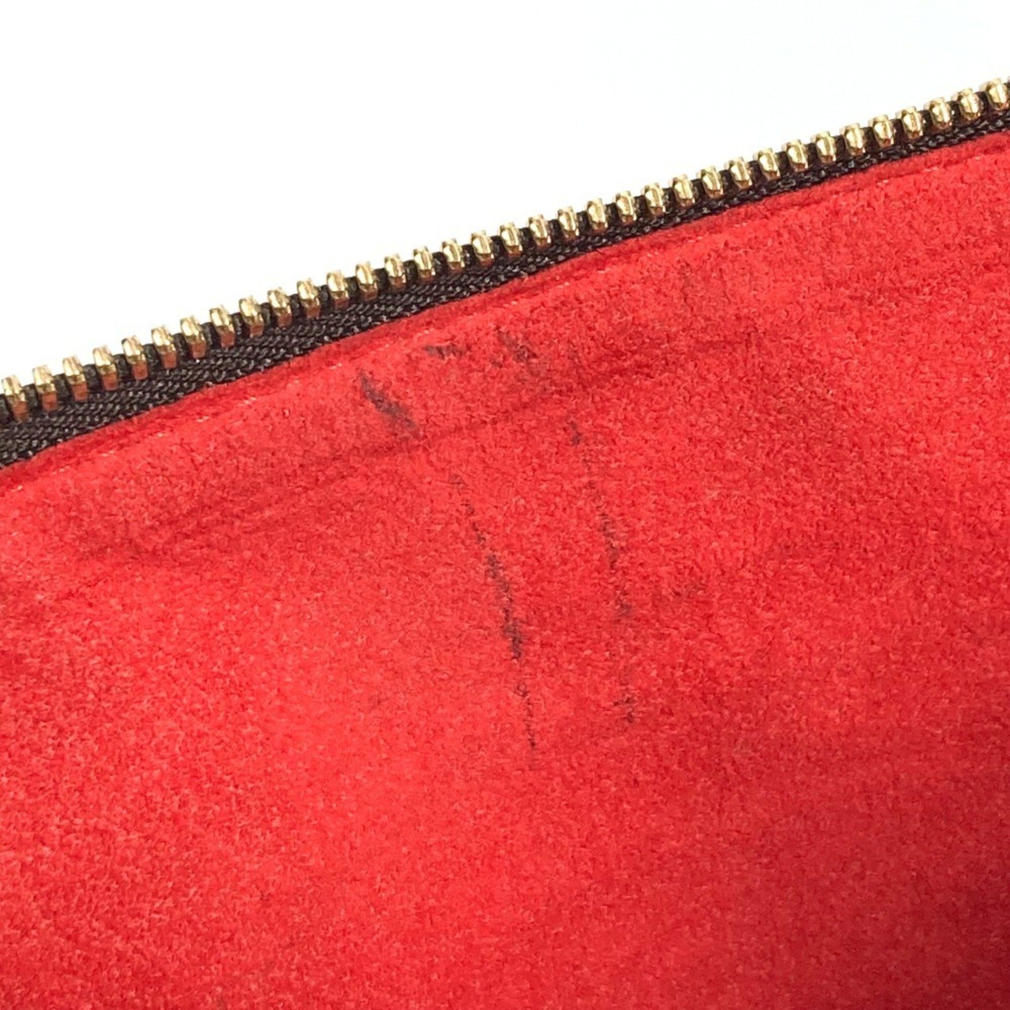 Louis Vuitton Brown Red Color Monogram Shoulder Bag (Pre-Owned)
