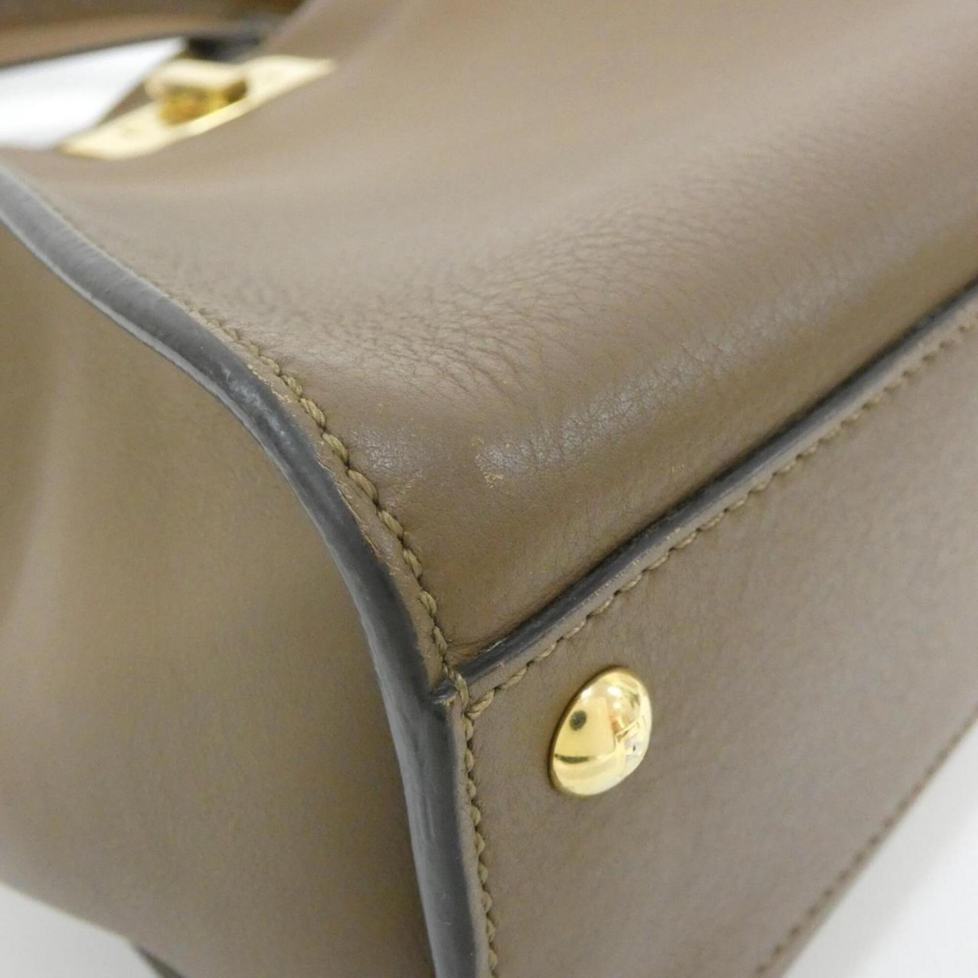 Fendi Brown Leather Handbag (Pre-Owned)