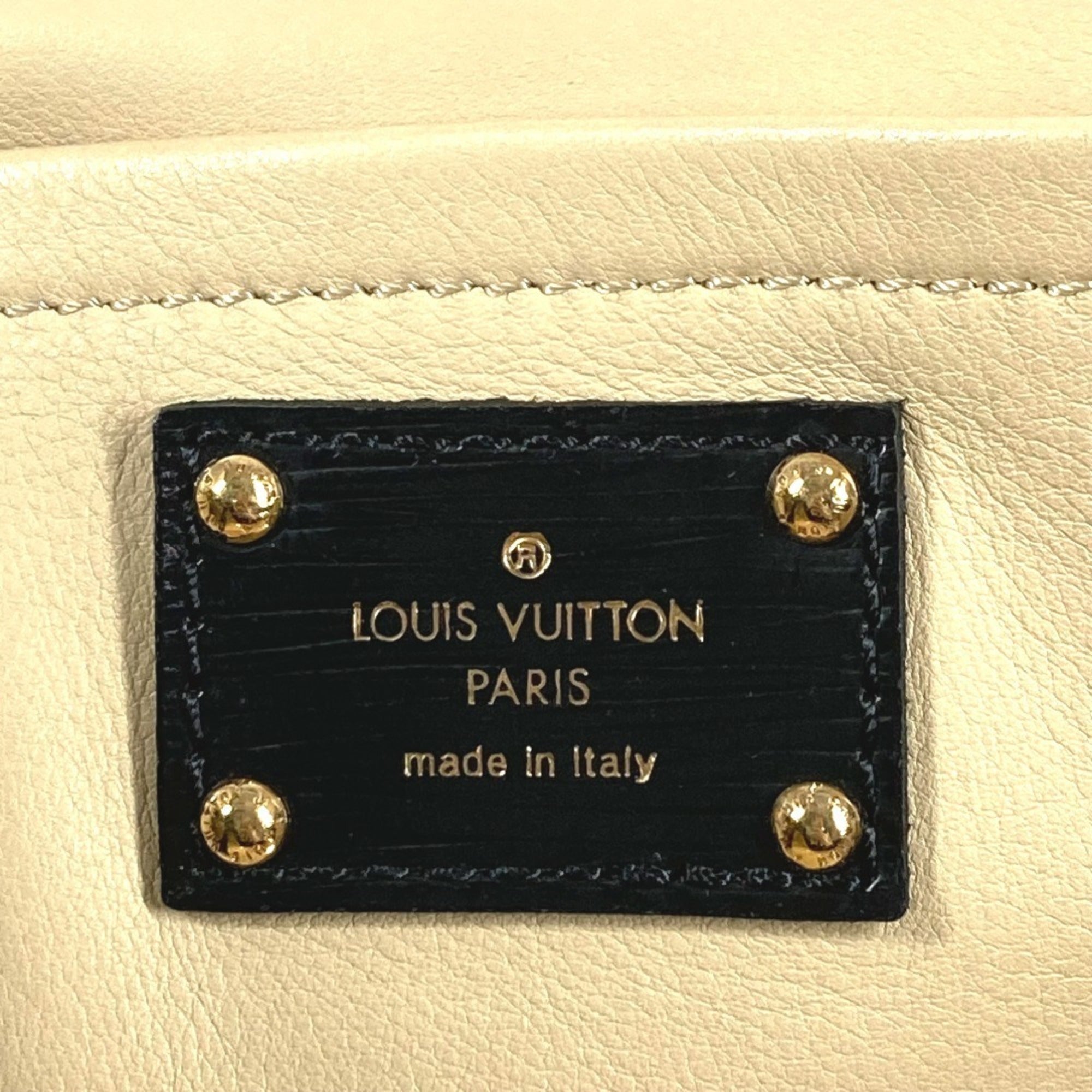 Louis Vuitton Black Brown Leather Canvas Vinyl Shoulder Bag Tote Bag (Pre-Owned)