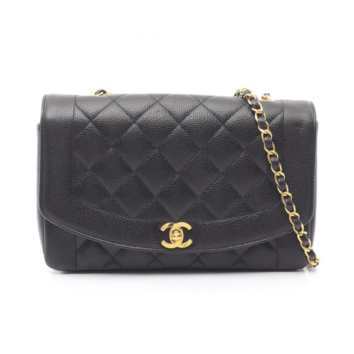 Chanel Black Grained Calfskin Shoulder Bag (Pre-Owned)