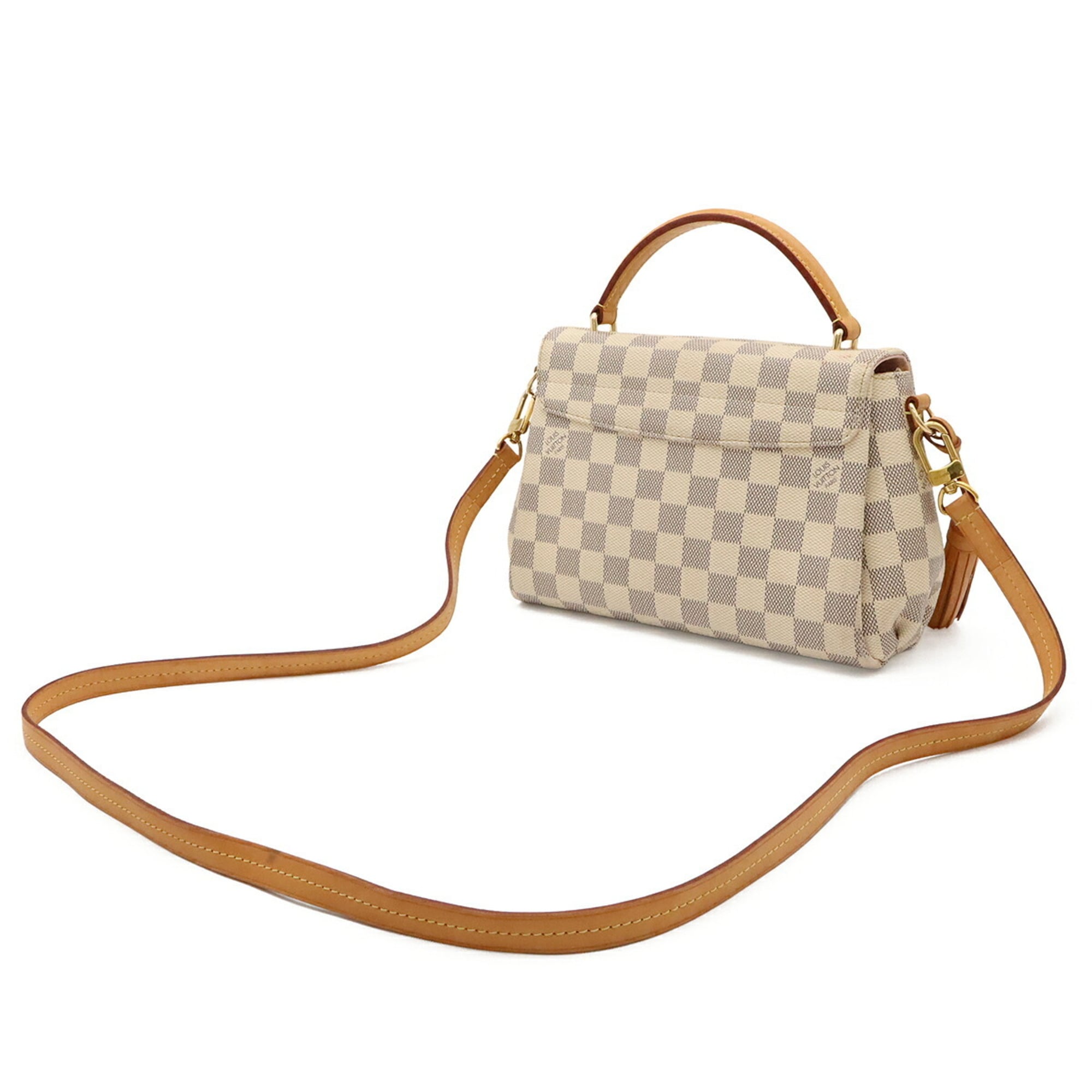 Louis Vuitton Damier Azur Ivory Yellow Damier Azur Handbag Shoulder Bag (Pre-Owned)