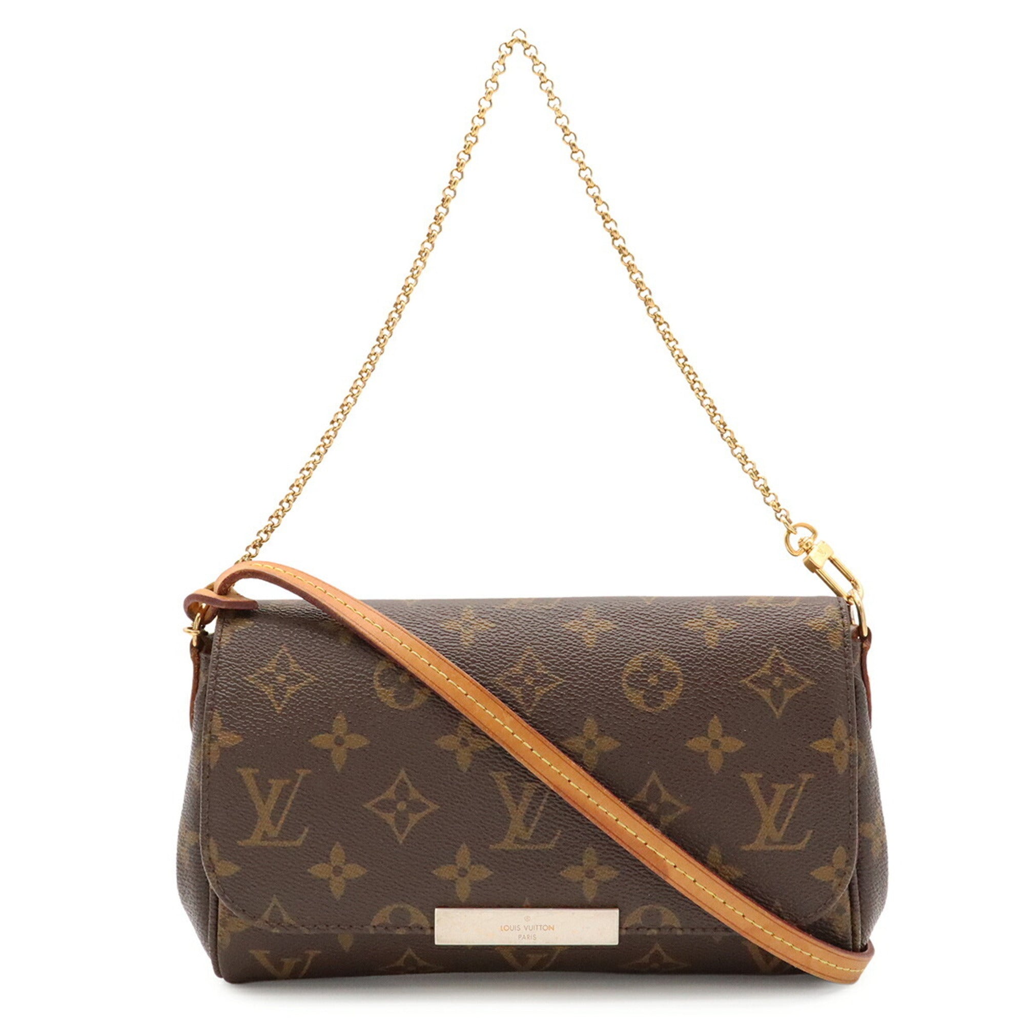 Louis Vuitton Brown Monogram Canvas Clutch Bag Handbag Pouch Shoulder Bag (Pre-Owned)