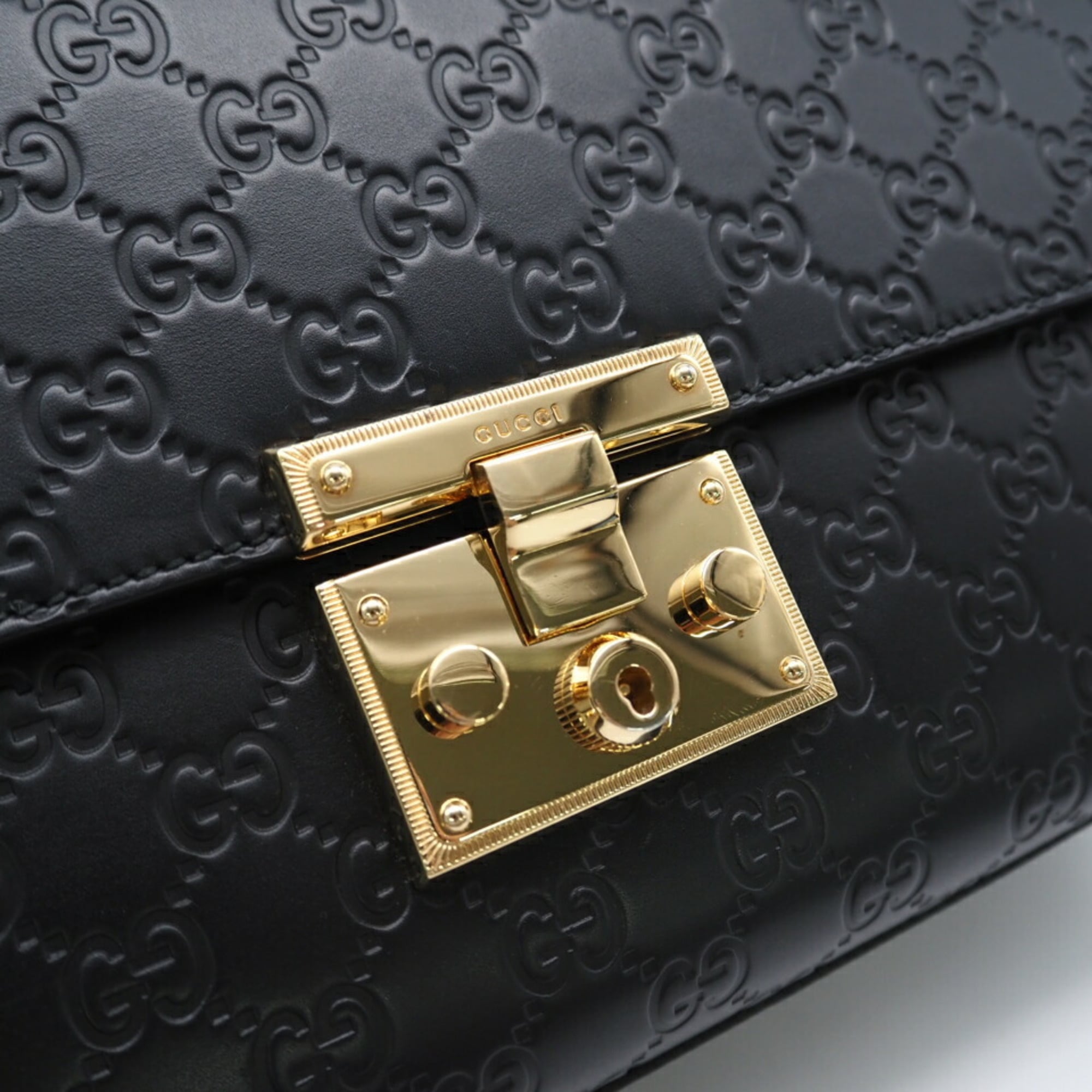 Gucci Black Leather Shoulder Bag (Pre-Owned)