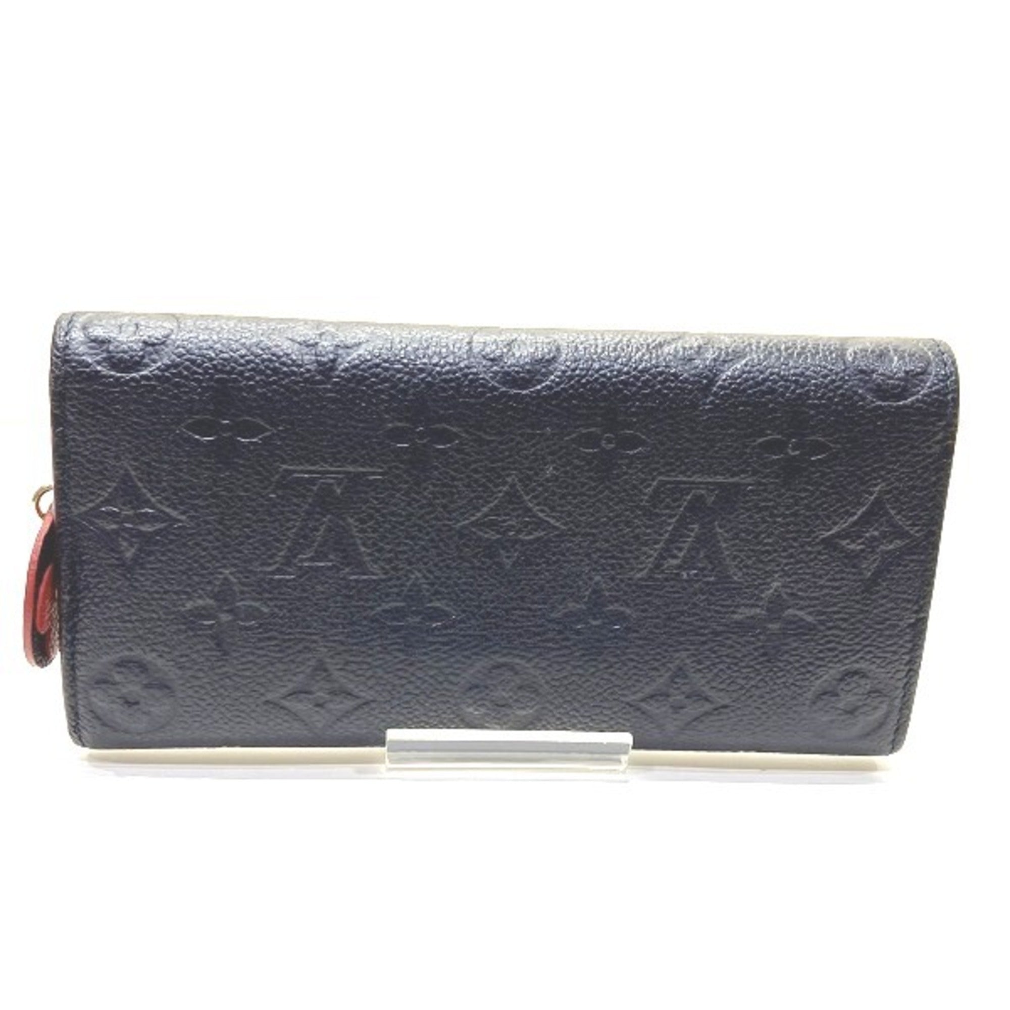 Louis Vuitton Monogram Empreinte Black Marine Rouge Leather Long Wallet (Bi-Fold) (Pre-Owned)