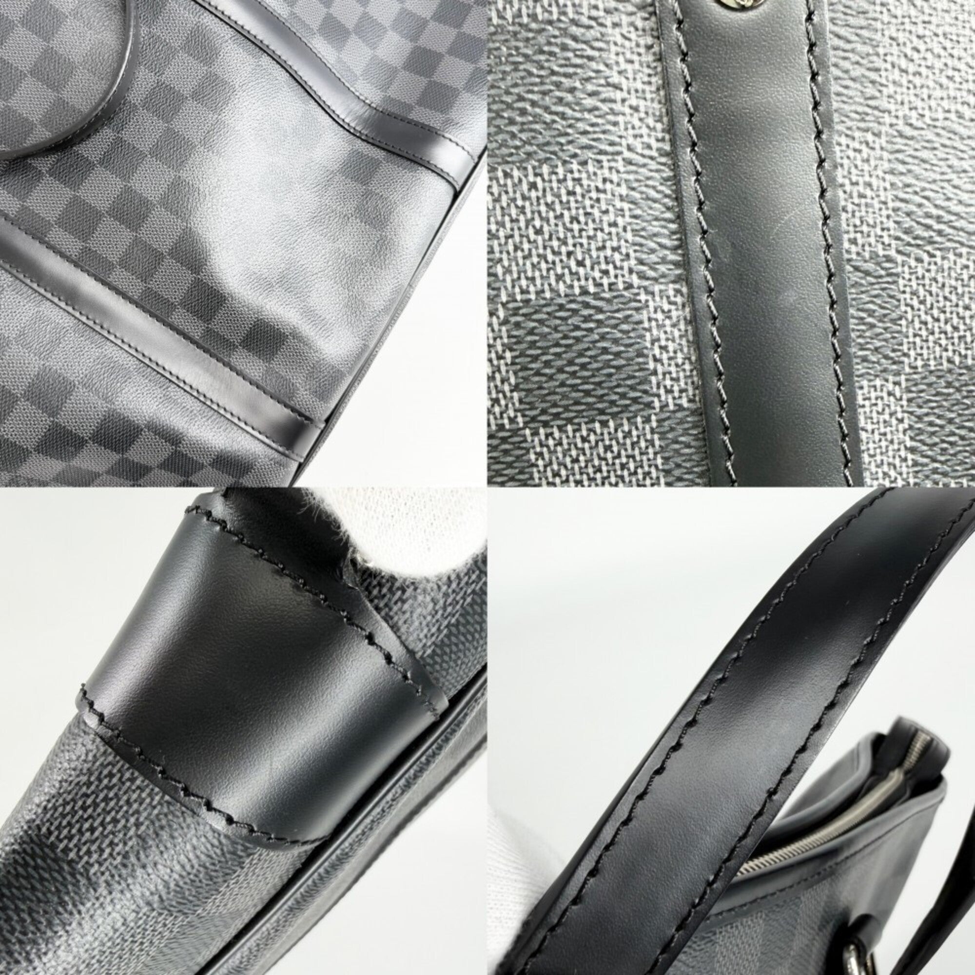 Louis Vuitton Black White Damier Graphite Briefcase Handbag Shoulder Bag (Pre-Owned)