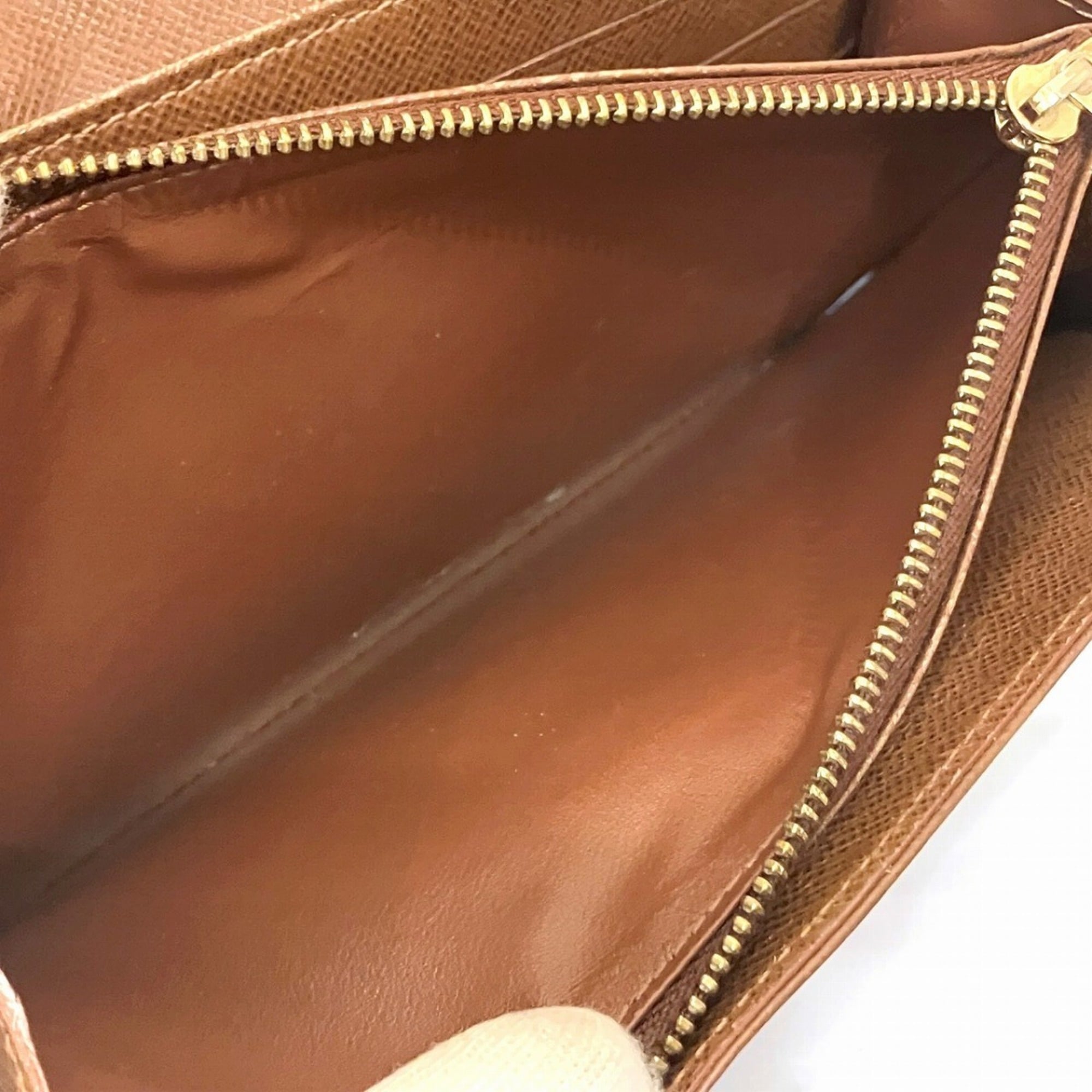 Louis Vuitton Brown Monogram Long Wallet (Tri-Fold) (Pre-Owned)