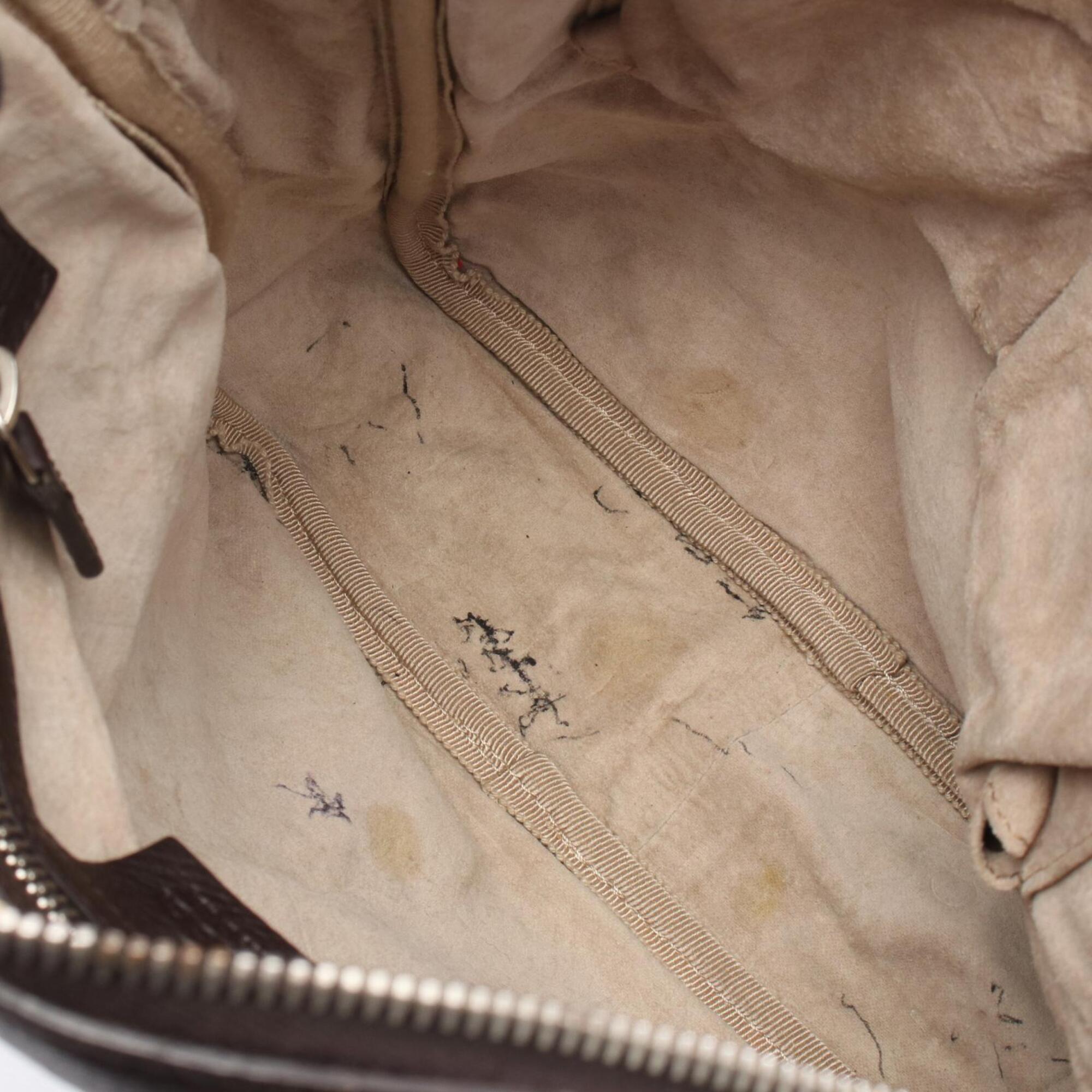 Gucci Brown Leather Handbag Shoulder Bag (Pre-Owned)