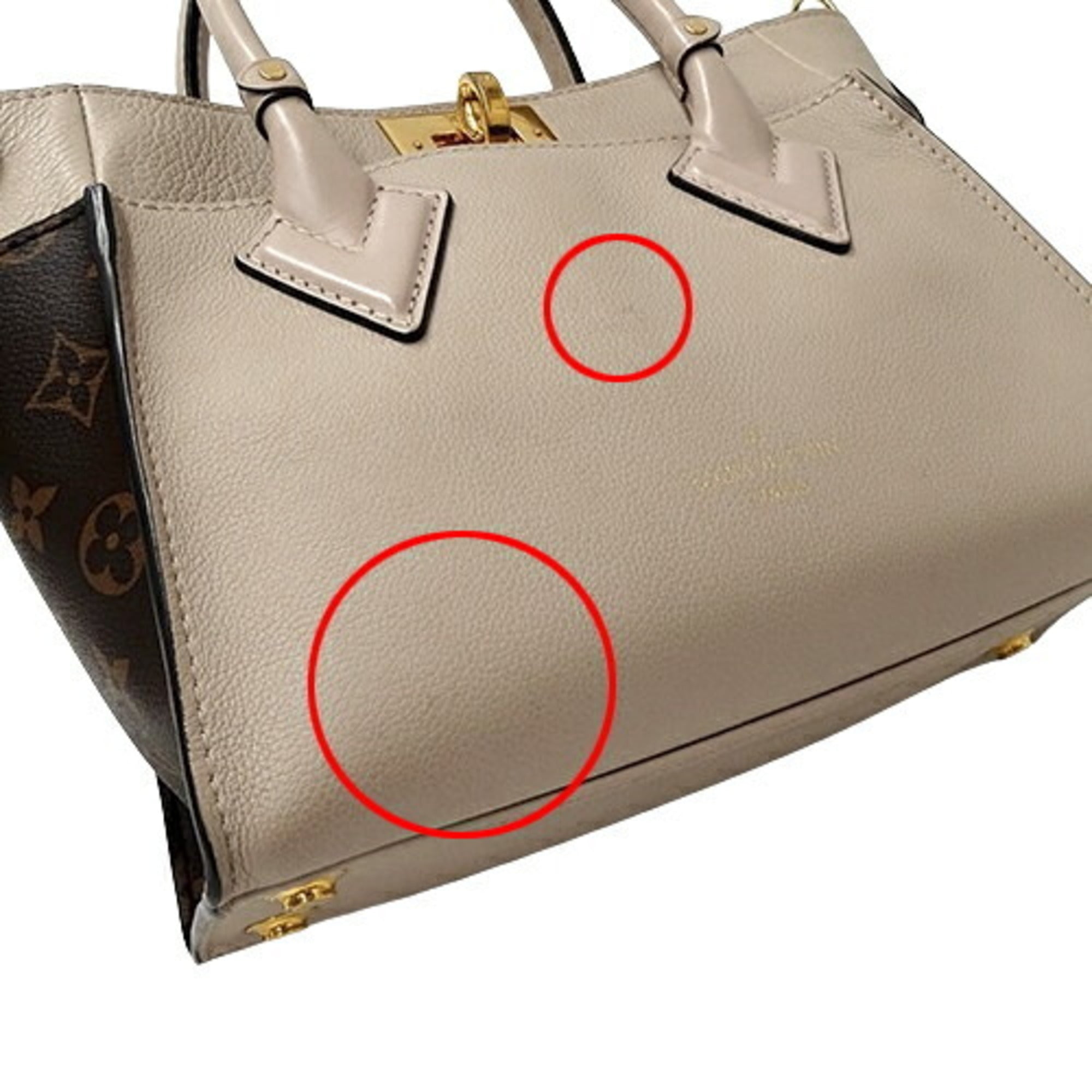 Louis Vuitton Grayish Monogram Leather Handbag Shoulder Bag (Pre-Owned)