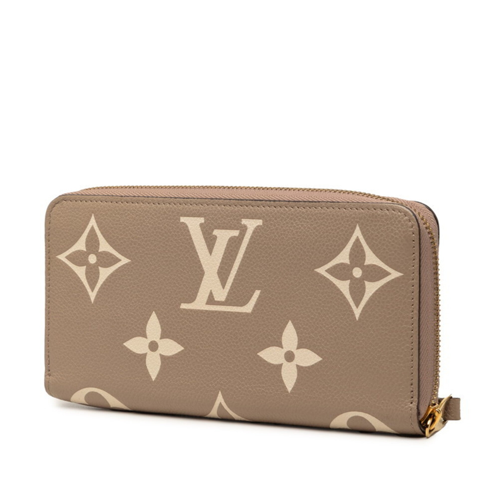 Louis Vuitton Beige Cream Tourterelle Leather Long Wallet (Bi-Fold) (Pre-Owned)
