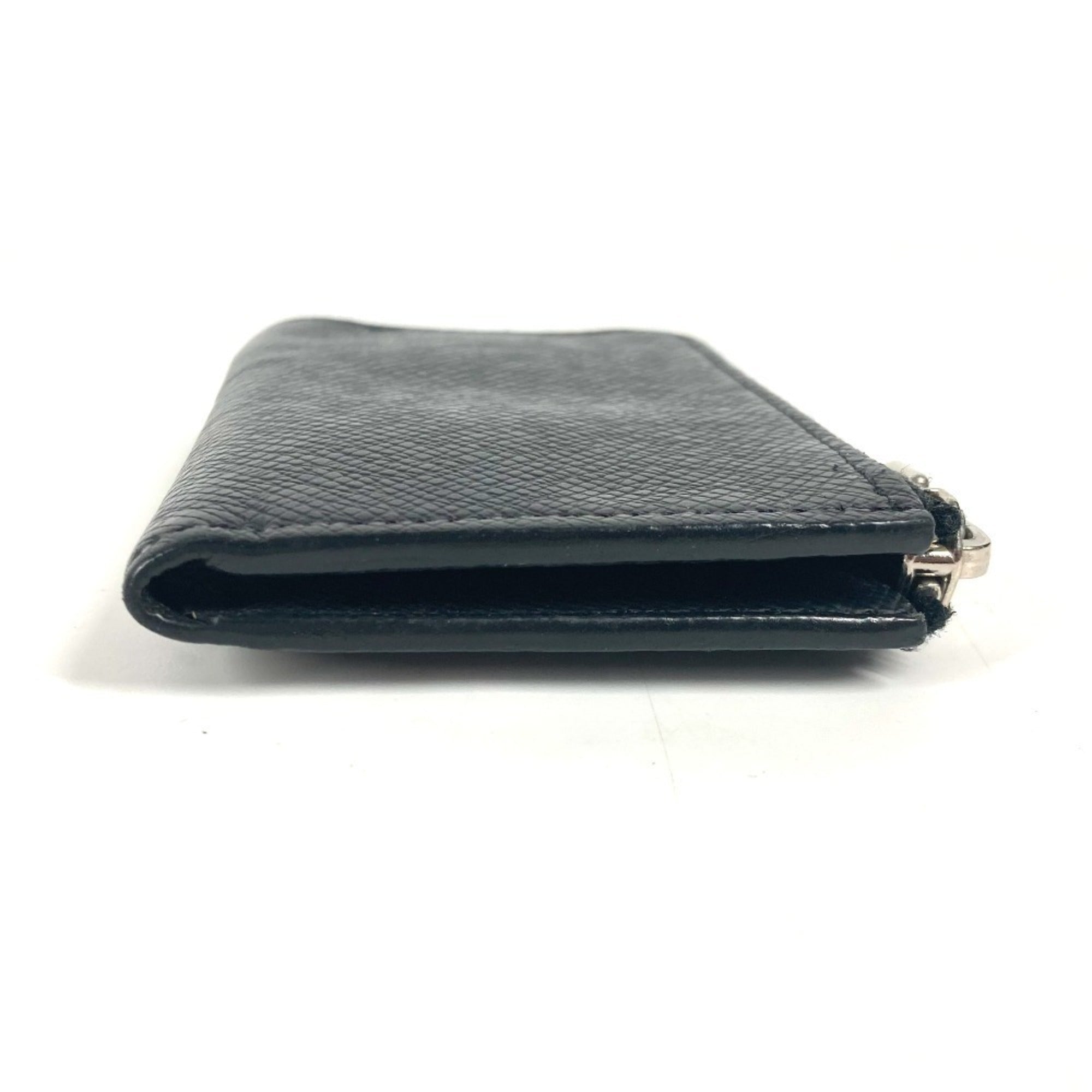 Louis Vuitton Black Taiga Leather Coin Purse/Coin Case (Pre-Owned)