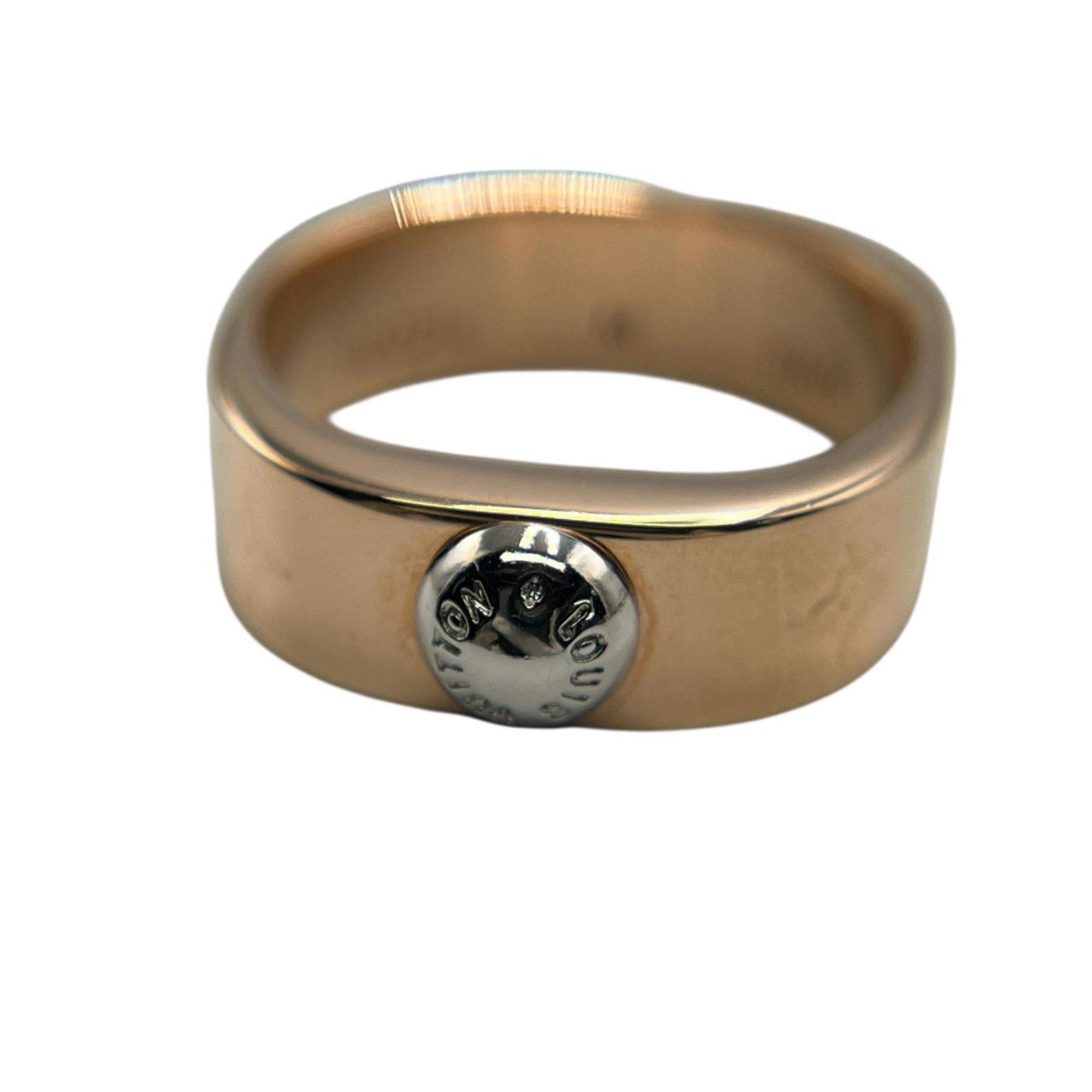Louis Vuitton Pink Gold Metal Band Ring (Pre-Owned)