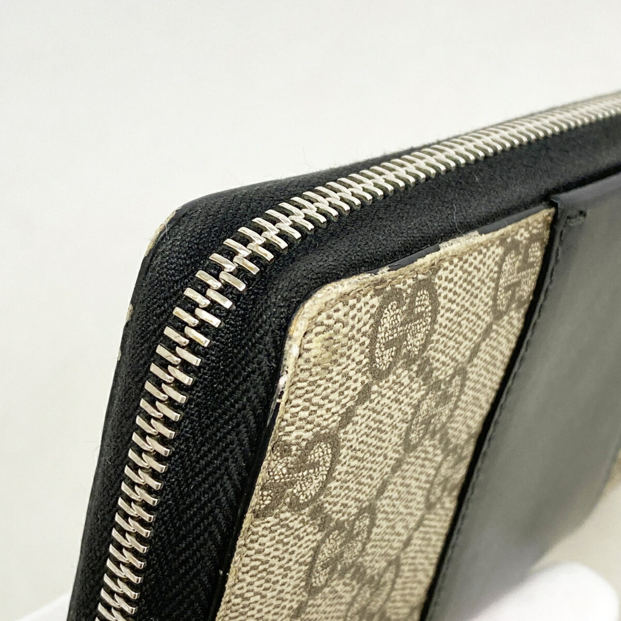 Gucci Black Brown Pvc Long Wallet (Bi-Fold) (Pre-Owned)