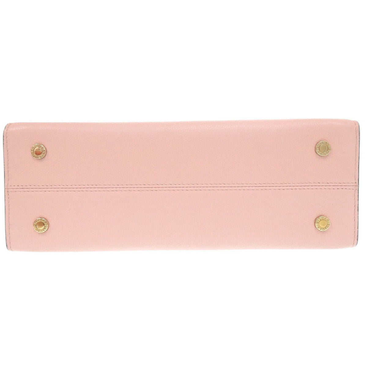 Bvlgari Pink Leather Handbag Shoulder Bag Tote Bag (Pre-Owned)