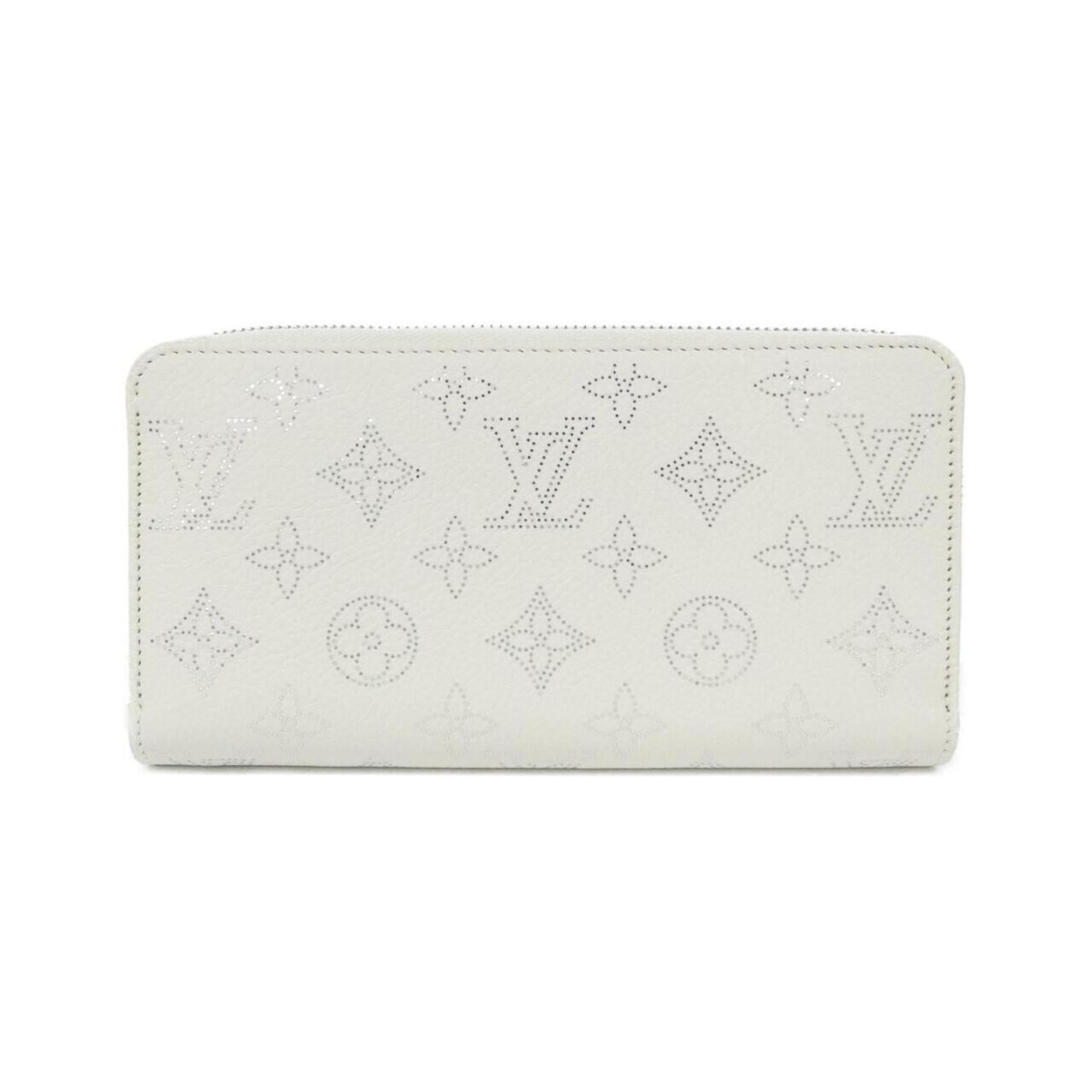 Louis Vuitton Mahina White Leather Long Wallet (Bi-Fold) (Pre-Owned)