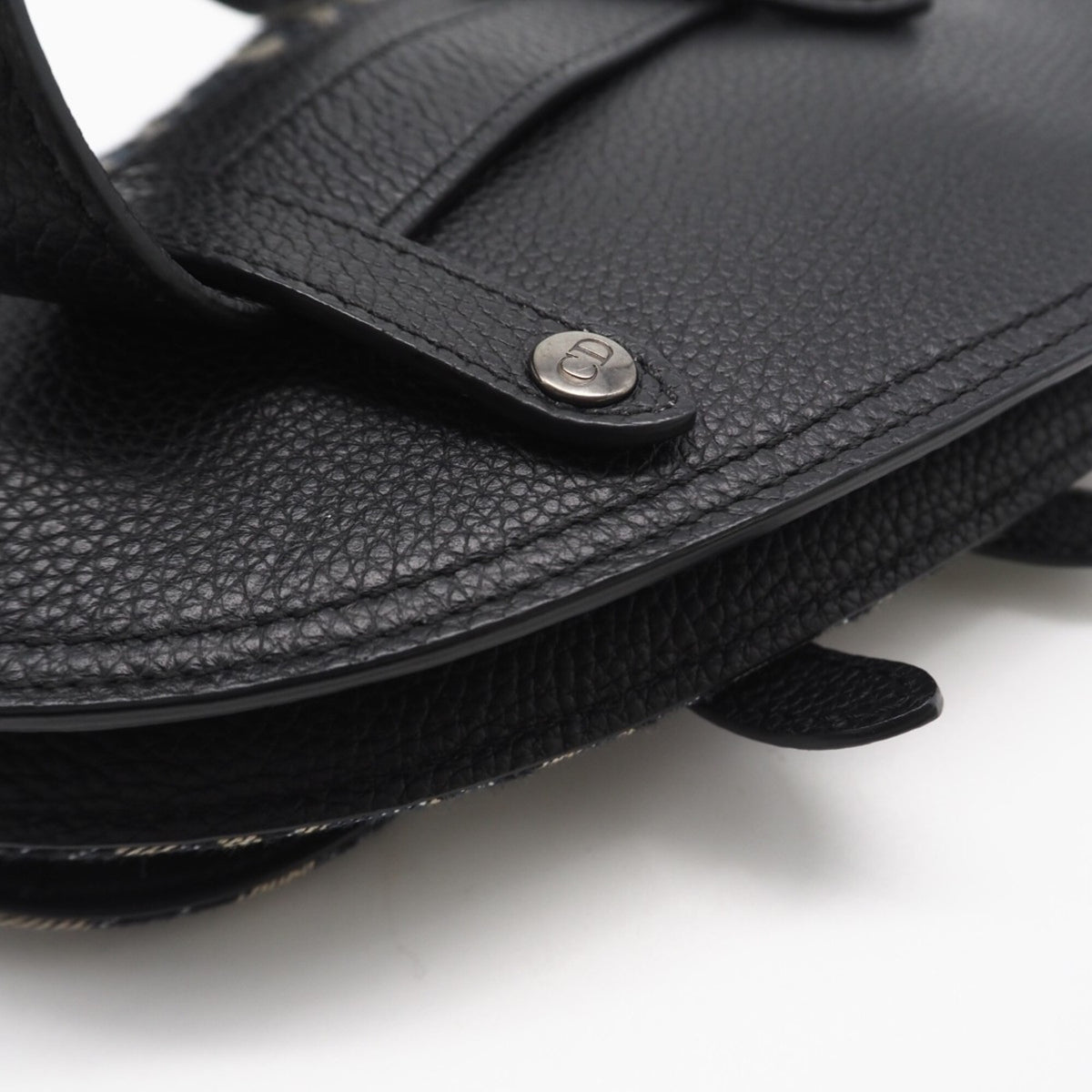 Christian Dior Gray Navy Cotton Shoulder Bag (Pre-Owned)