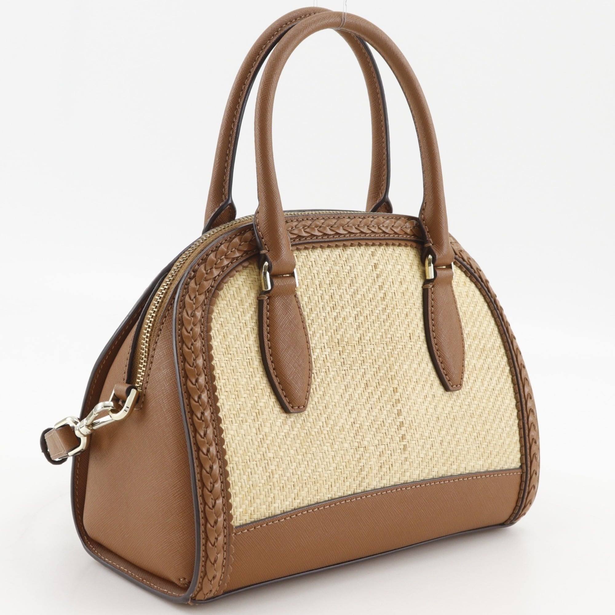 Kate Spade Brown Straw Leather Handbag (Pre-Owned)