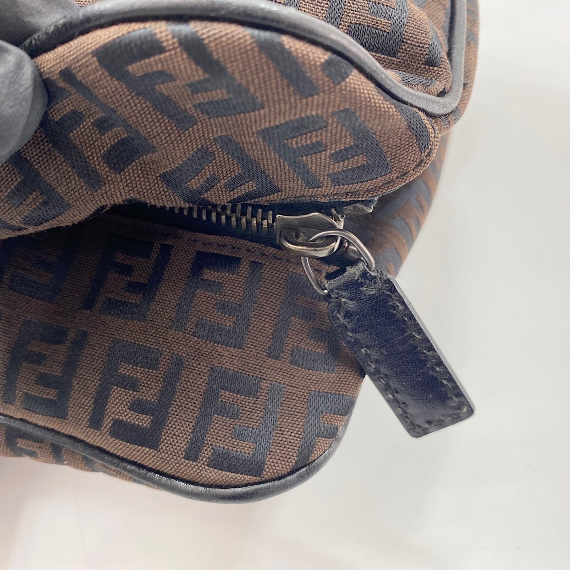 Fendi Brown Canvas Handbag (Pre-Owned)
