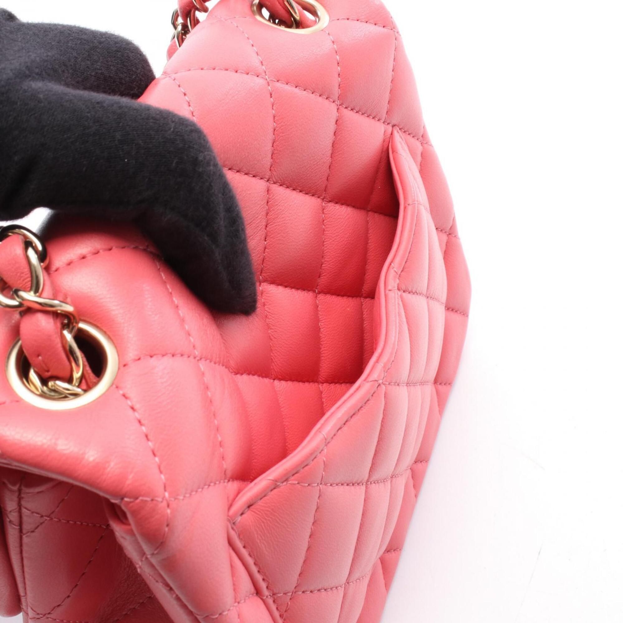 Chanel Pink Leather Handbag Shoulder Bag (Pre-Owned)