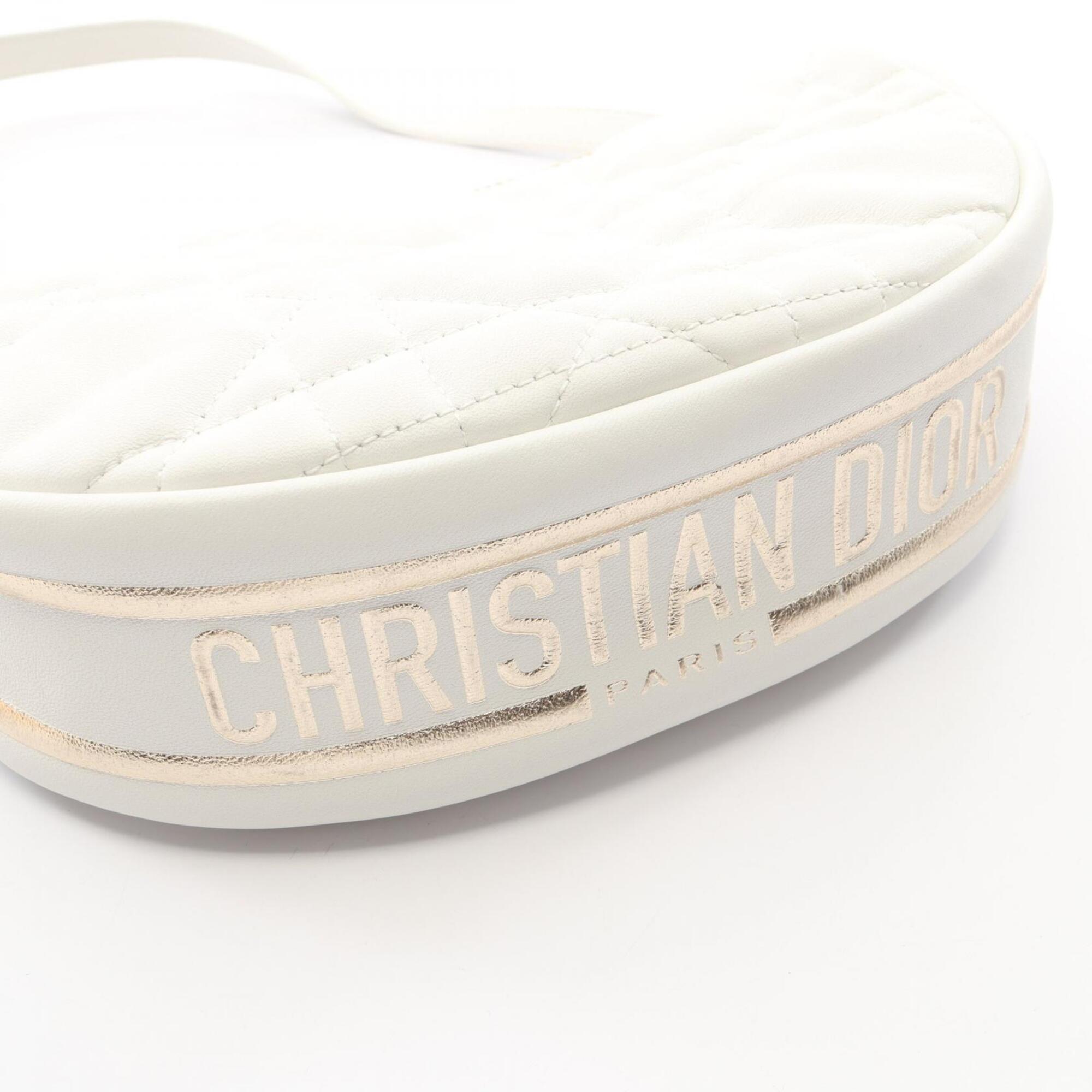 Christian Dior White Leather Handbag Shoulder Bag (Pre-Owned)