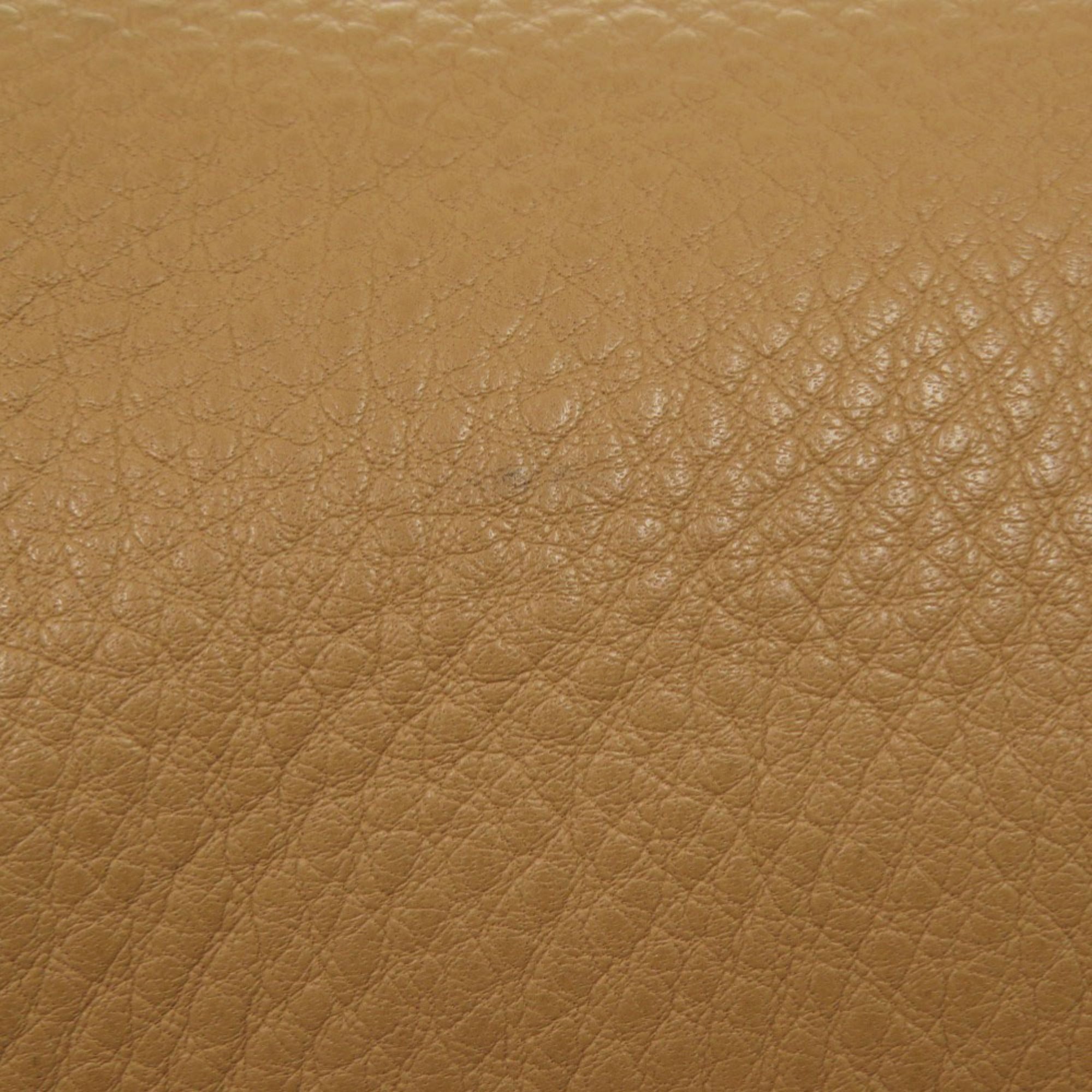 Prada Brown Leather Shoulder Bag Tote Bag (Pre-Owned)