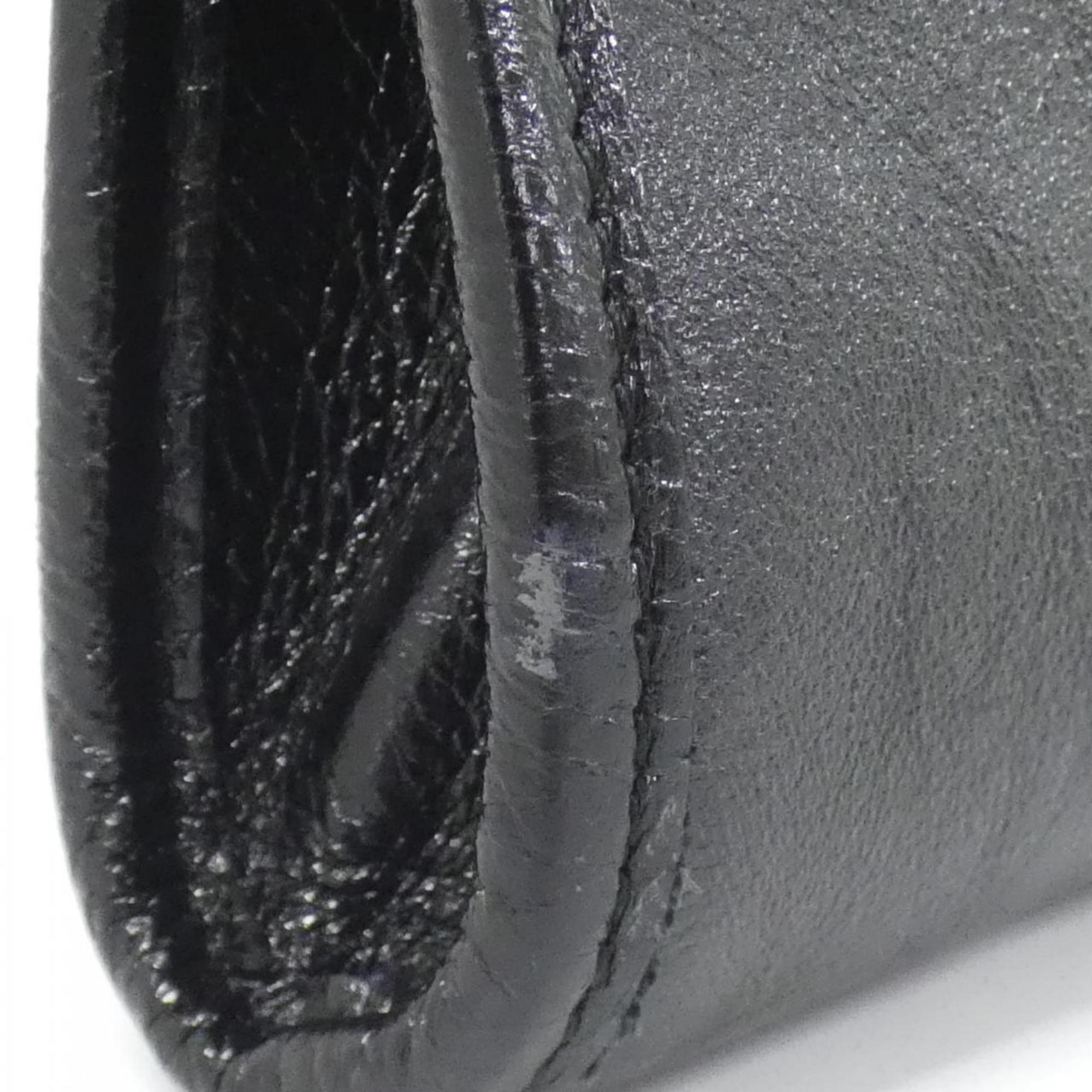 Gucci Black Leather Handbag Tote Bag (Pre-Owned)