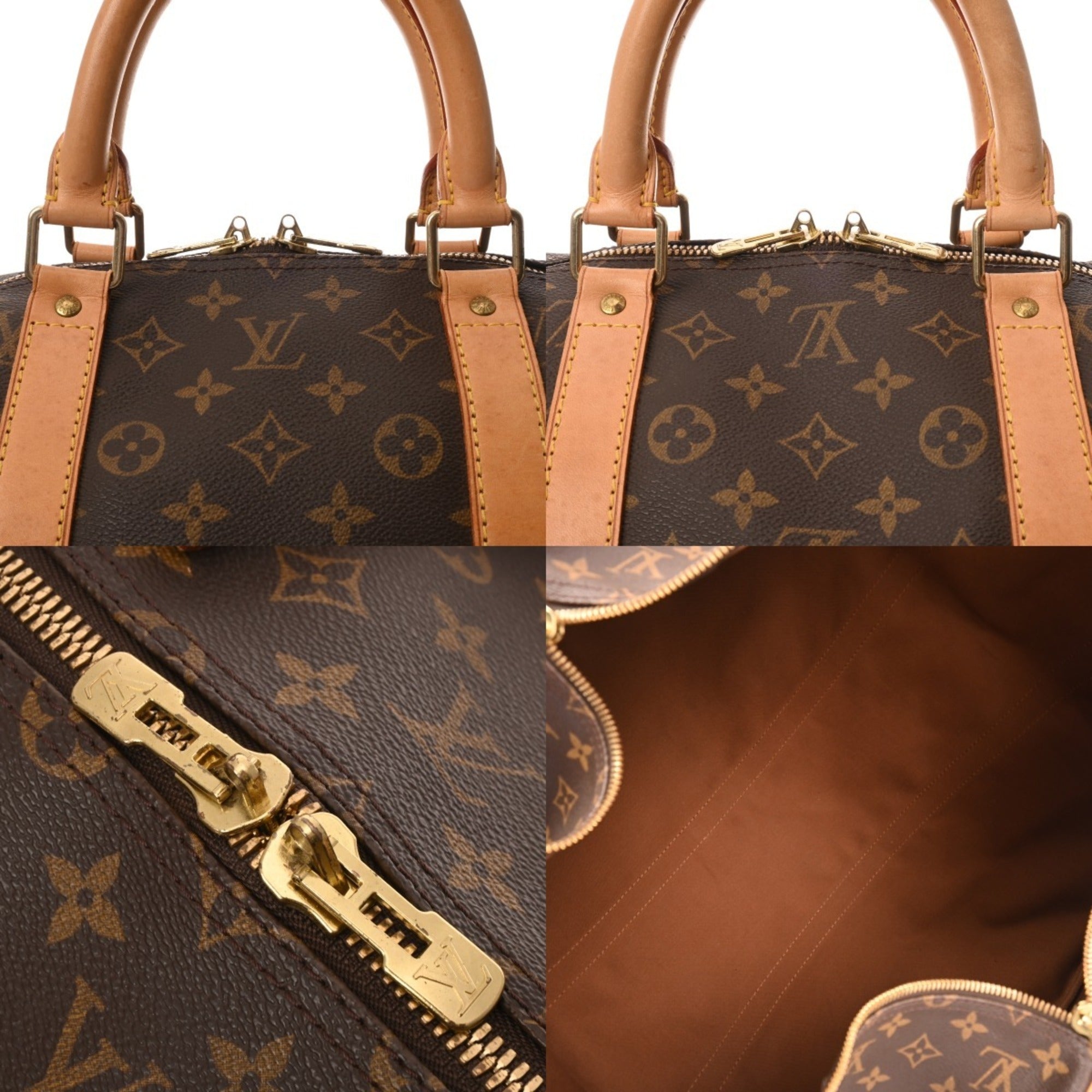 Louis Vuitton Brown Monogram Canvas Boston Bag (Pre-Owned)