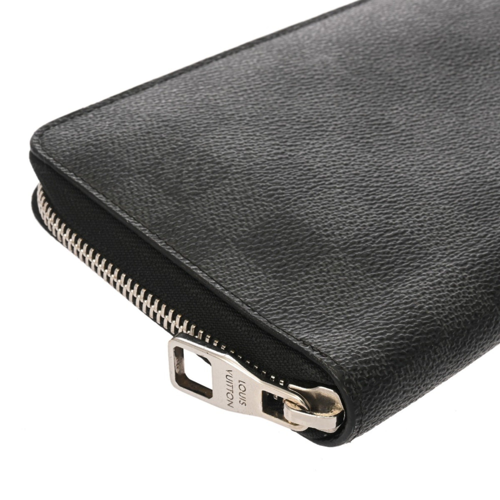 Louis Vuitton Black Gray Damier Graphite Long Wallet (Bi-Fold) (Pre-Owned)
