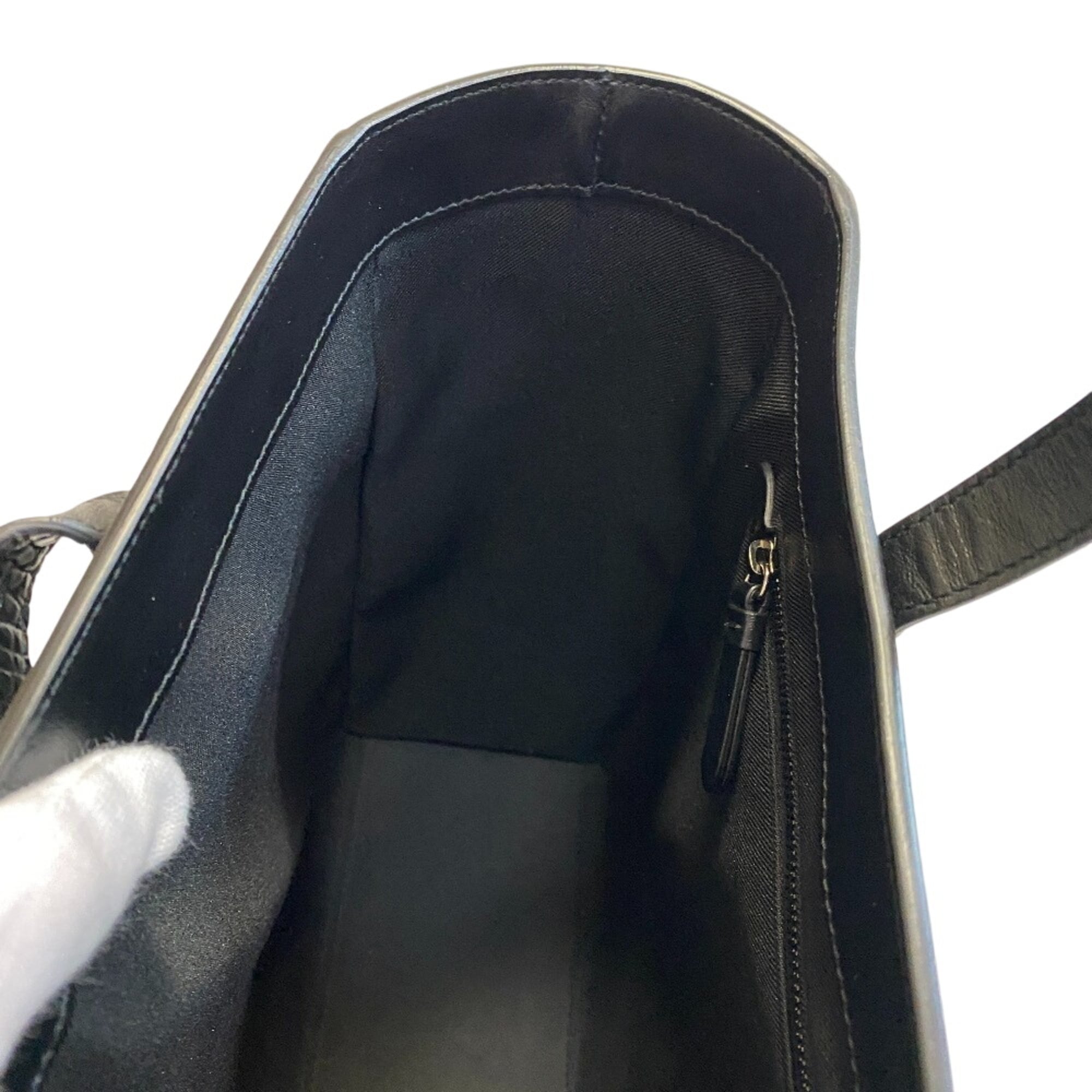 Jimmy Choo Black Leather Tote Bag (Pre-Owned)