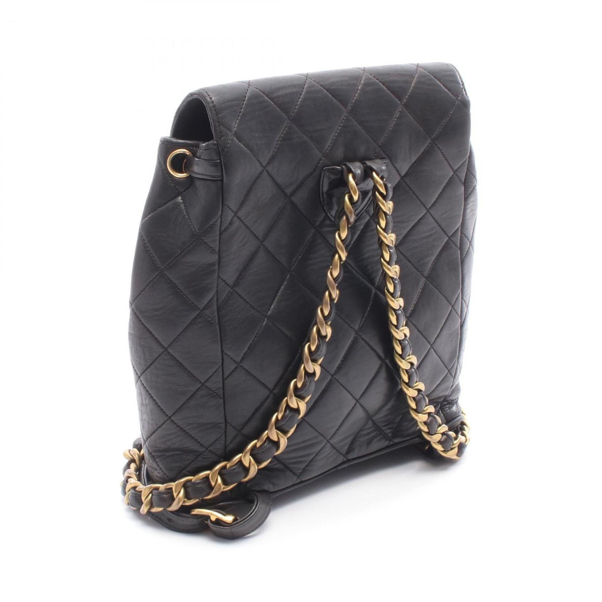 Chanel Black Leather Backpack (Pre-Owned)