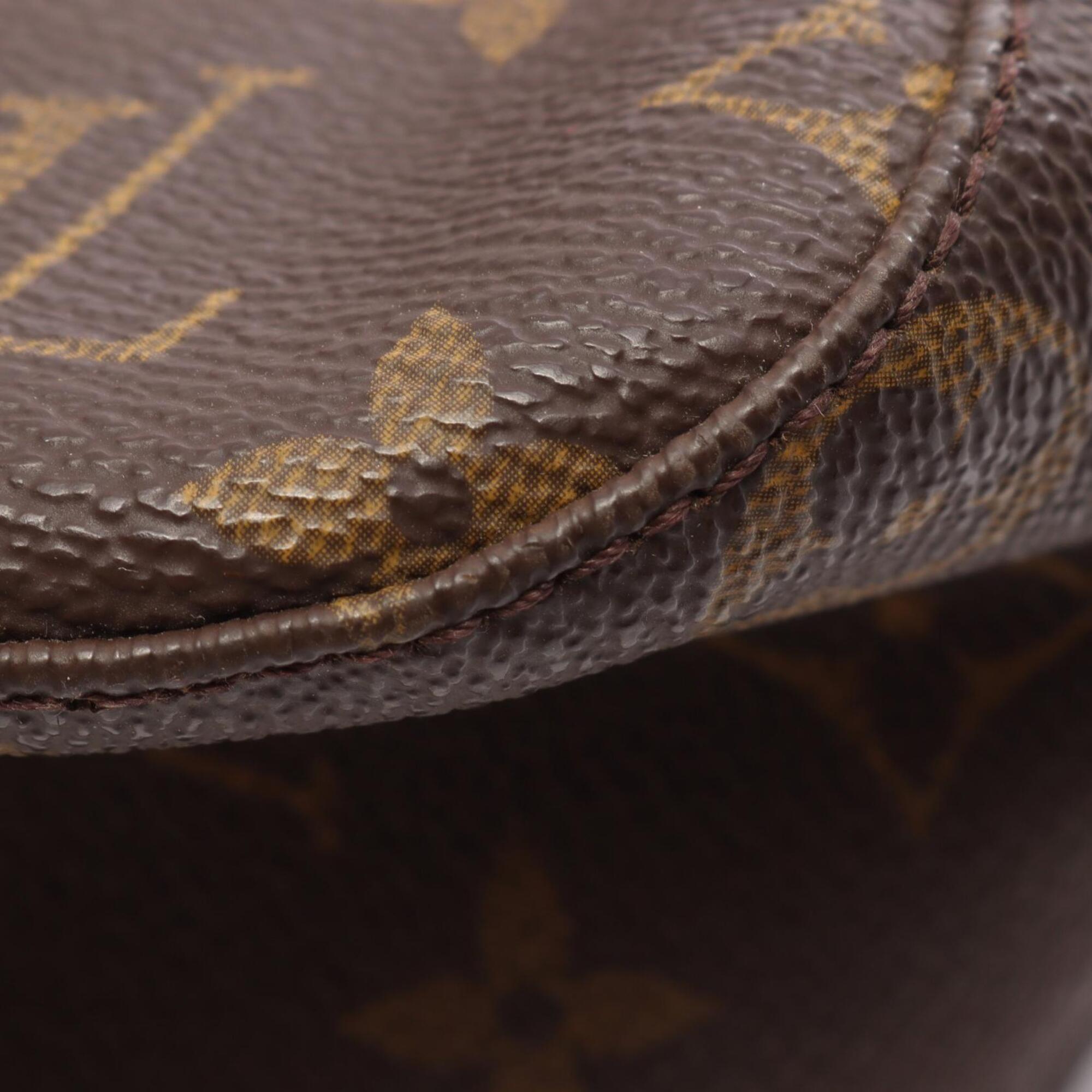 Louis Vuitton Brown Pvc Coated Canvas Leather Handbag Shoulder Bag (Pre-Owned)