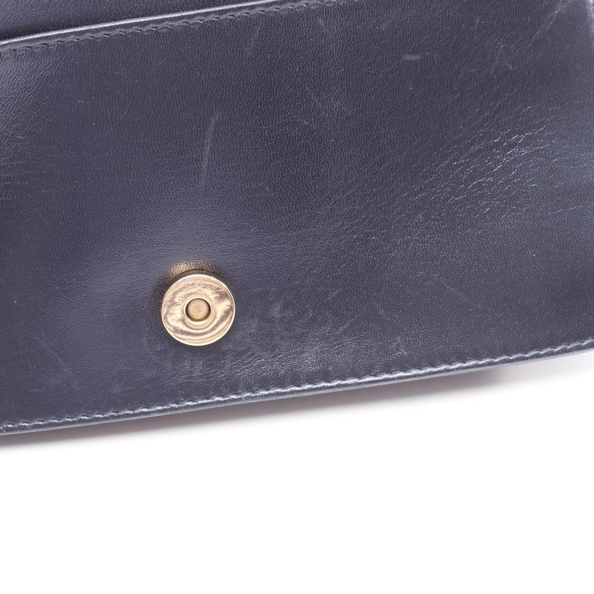 Bottega Veneta Navy Intrecciato Shoulder Bag (Pre-Owned)