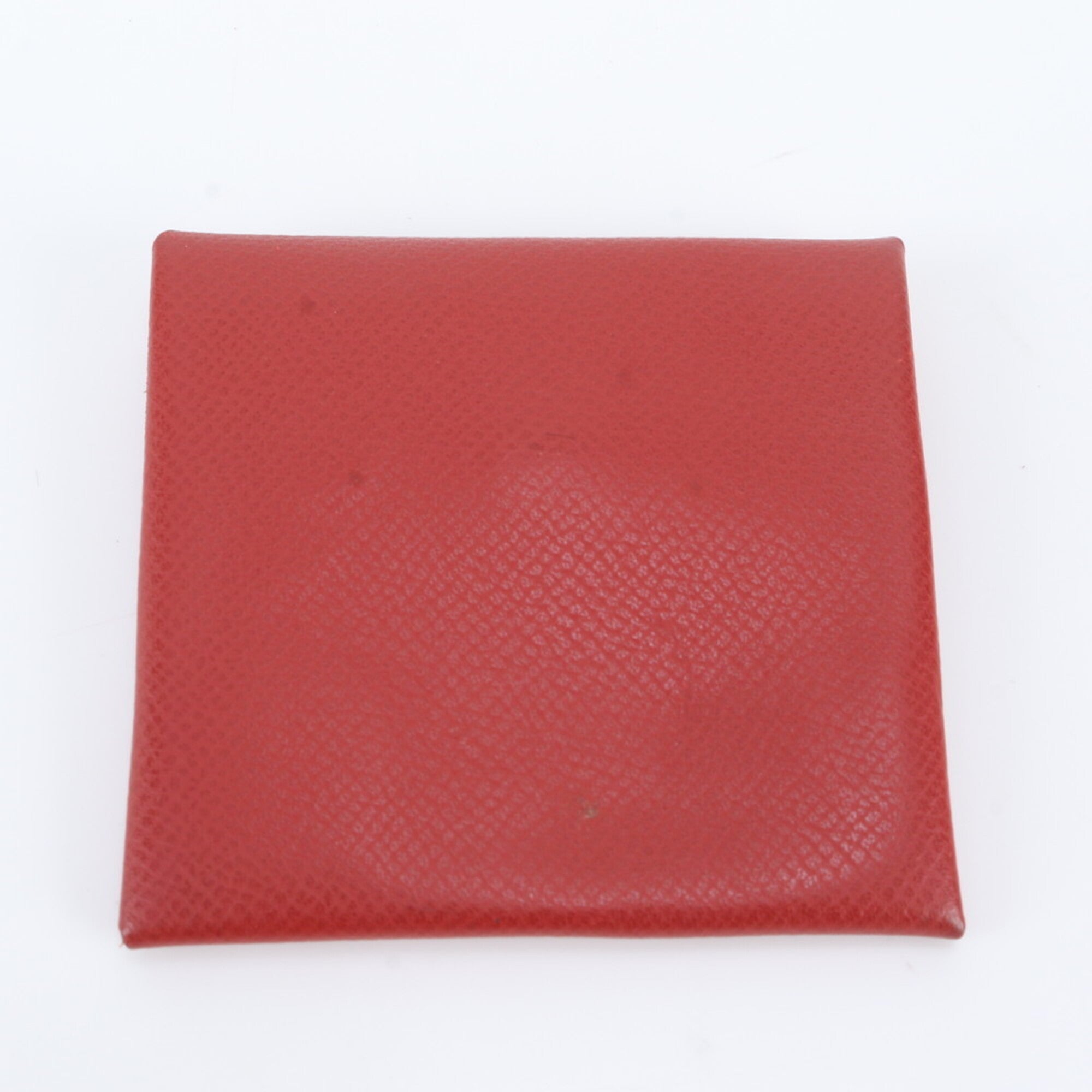 Hermes Red Color Leather Coin Purse/Coin Case (Pre-Owned)