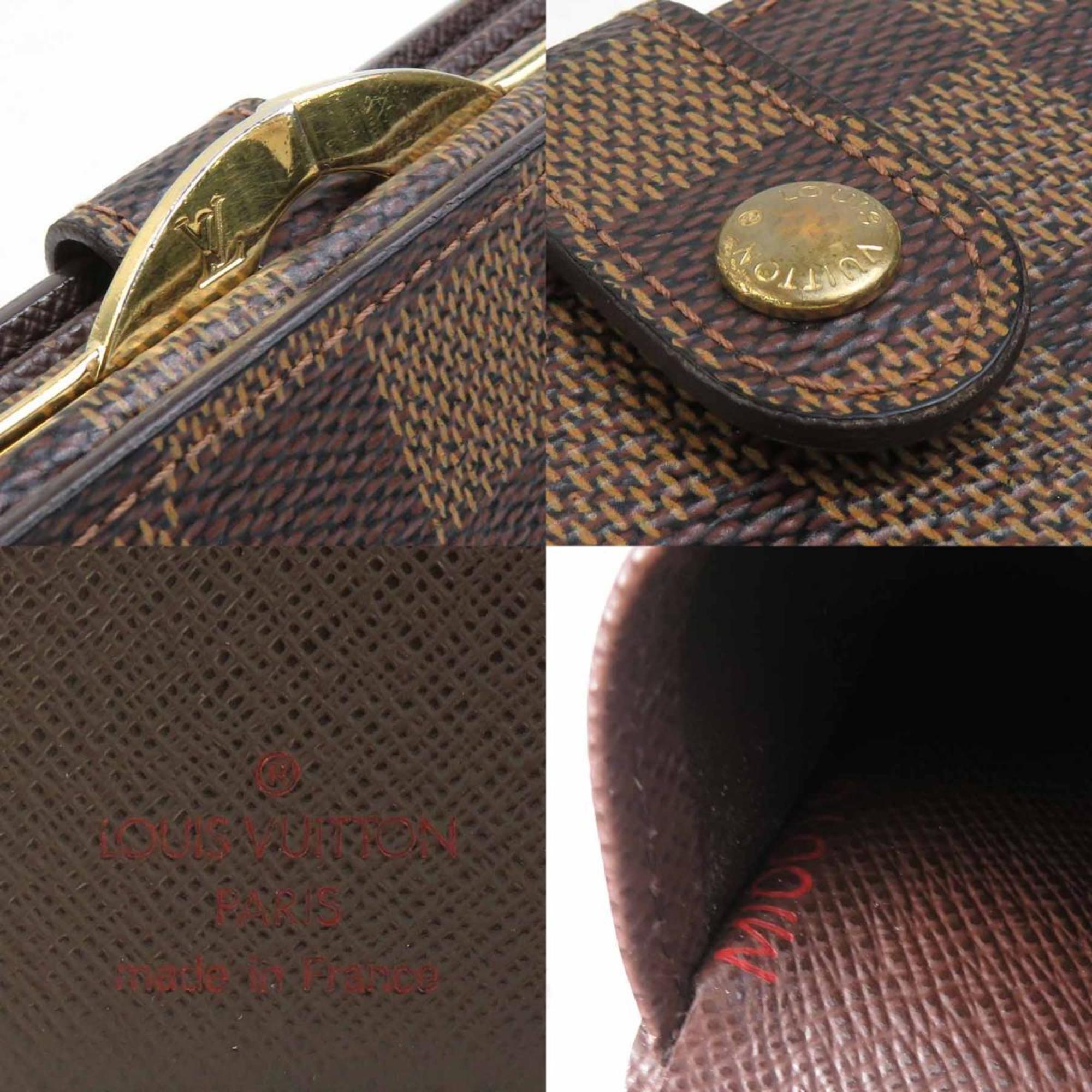 Louis Vuitton Damier Brown Damier Canvas Galle Damier Canvas Wallet (Bi-Fold) (Pre-Owned)