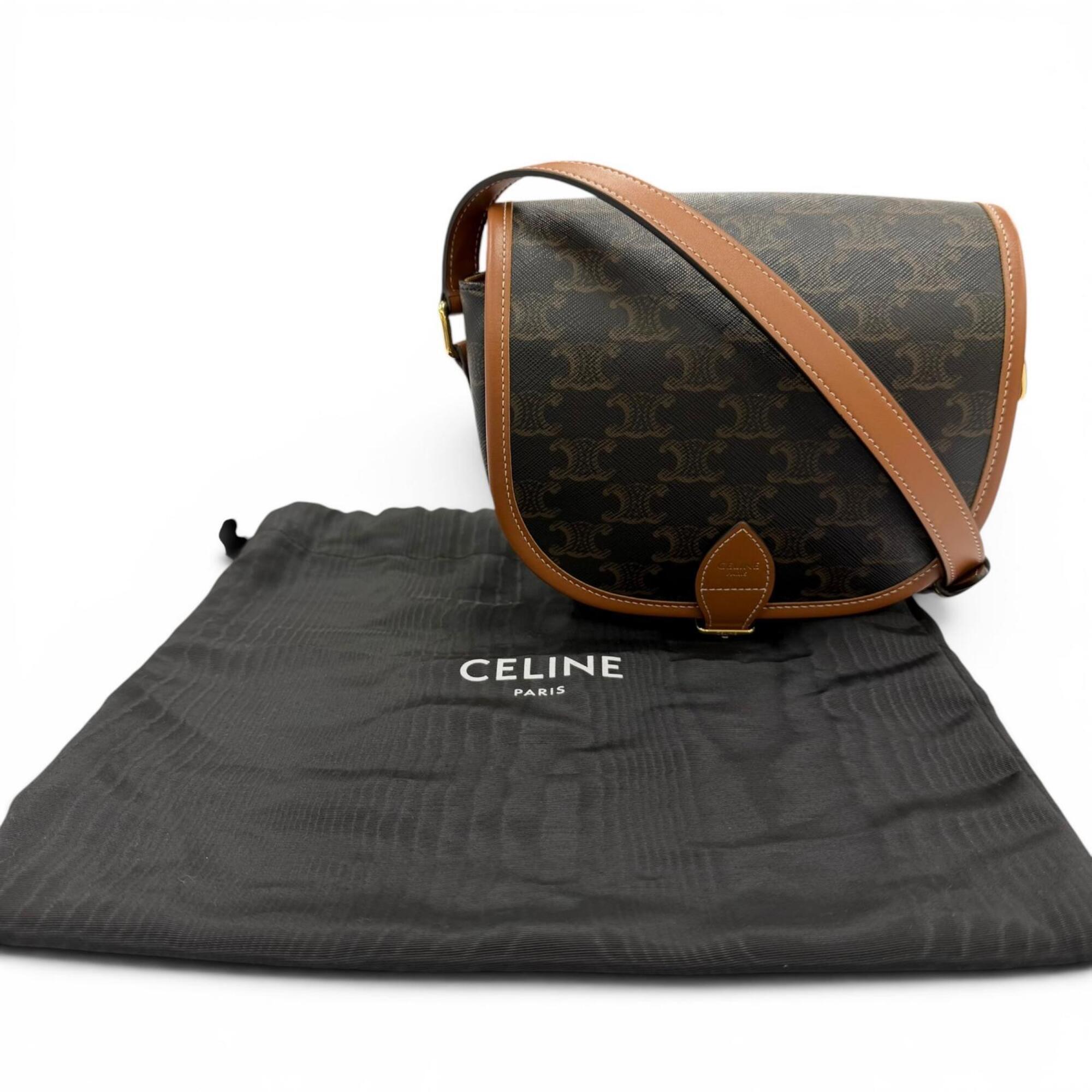 Celine Canvas Shoulder Bag (Pre-Owned)