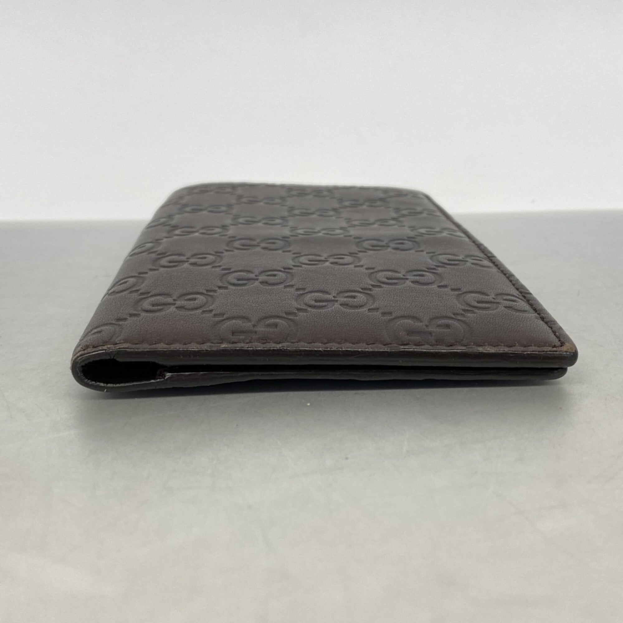 Gucci Brown Leather Long Bill Wallet (Bi-Fold) (Pre-Owned)