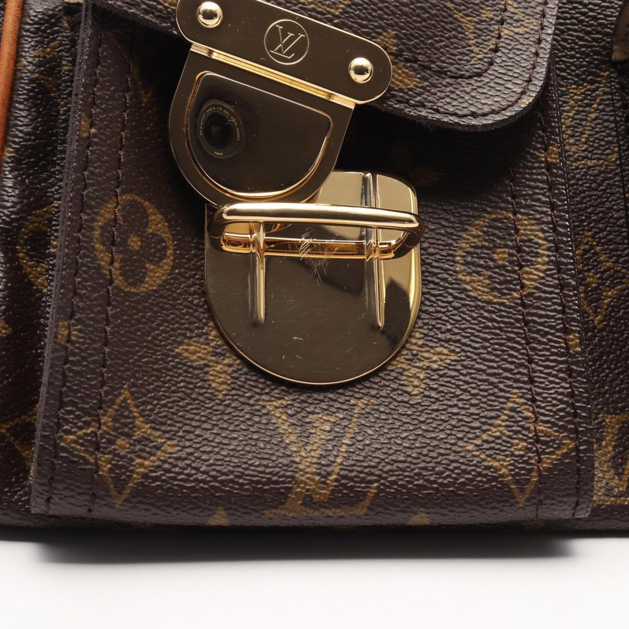 Louis Vuitton Brown Coated Canvas Rayon Handbag (Pre-Owned)